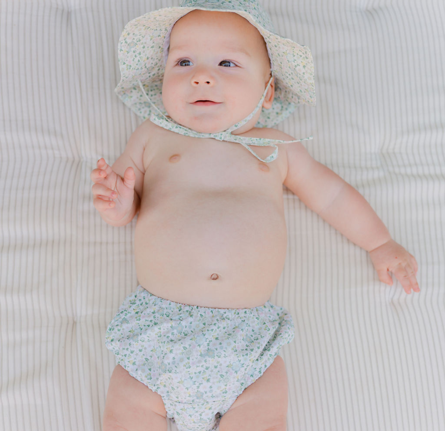 sea marsh floral diaper cover