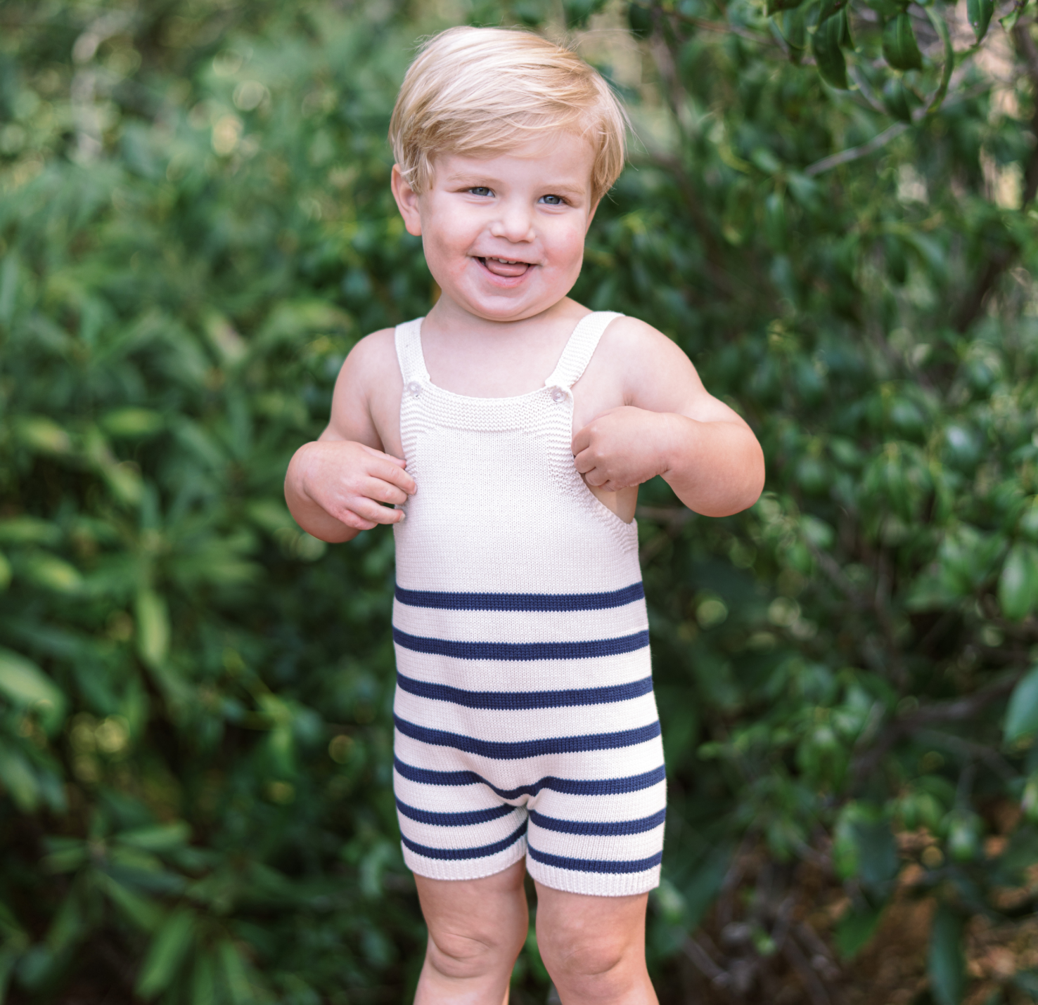 baby breton stripe overall