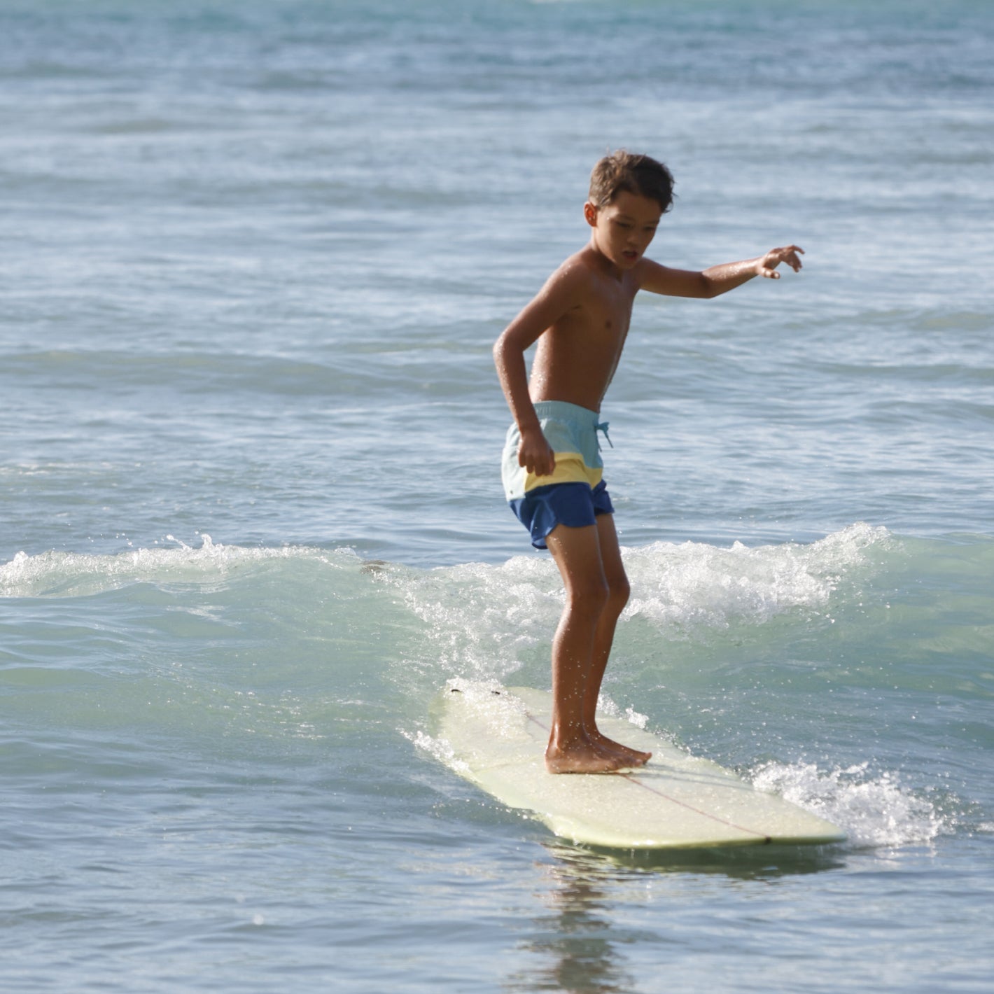 boys sail blue colorblock boardie