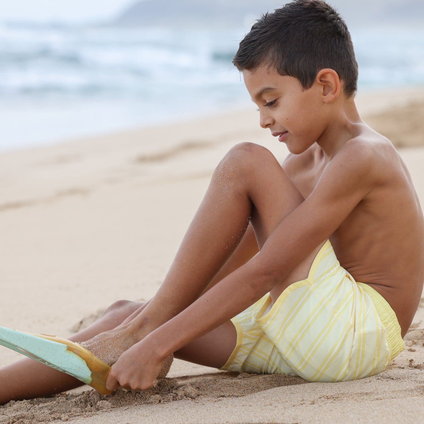 boys pineapple stripe boardie