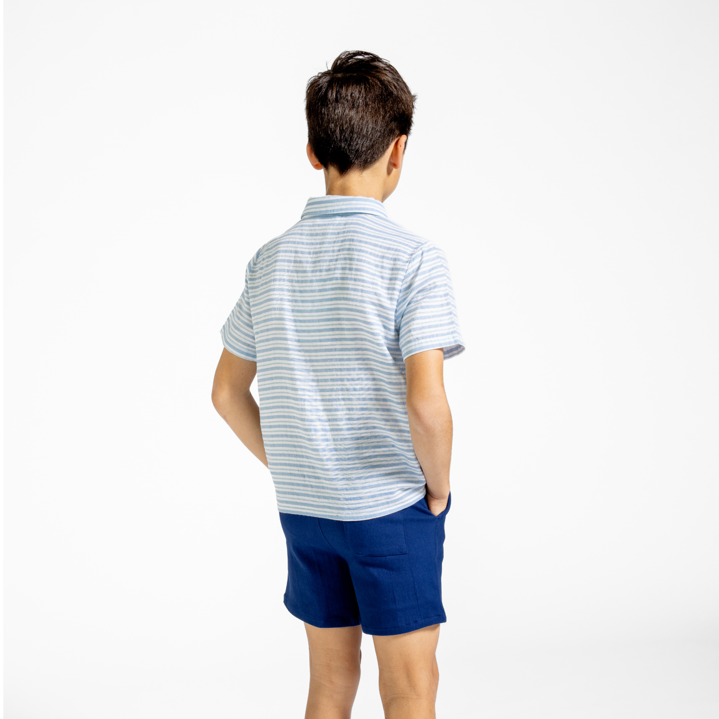 boys navy ultra-soft twill short