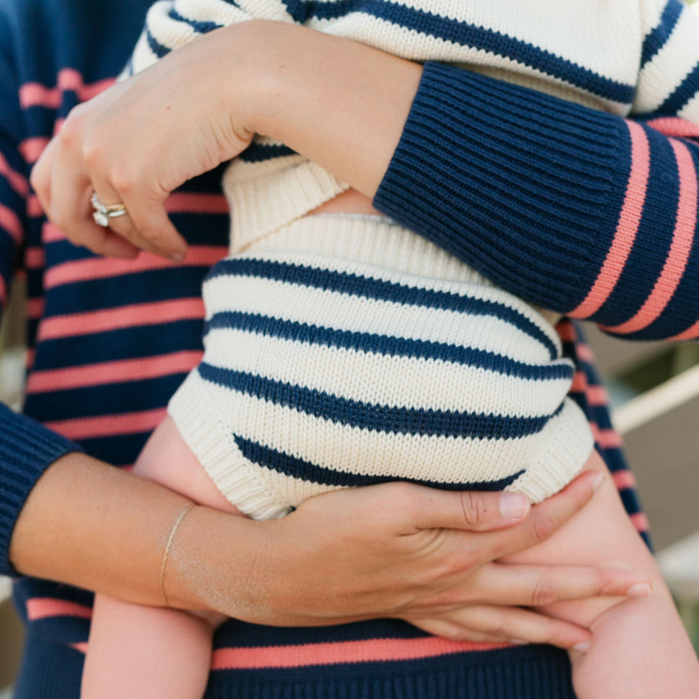 baby breton stripe knit bloomer