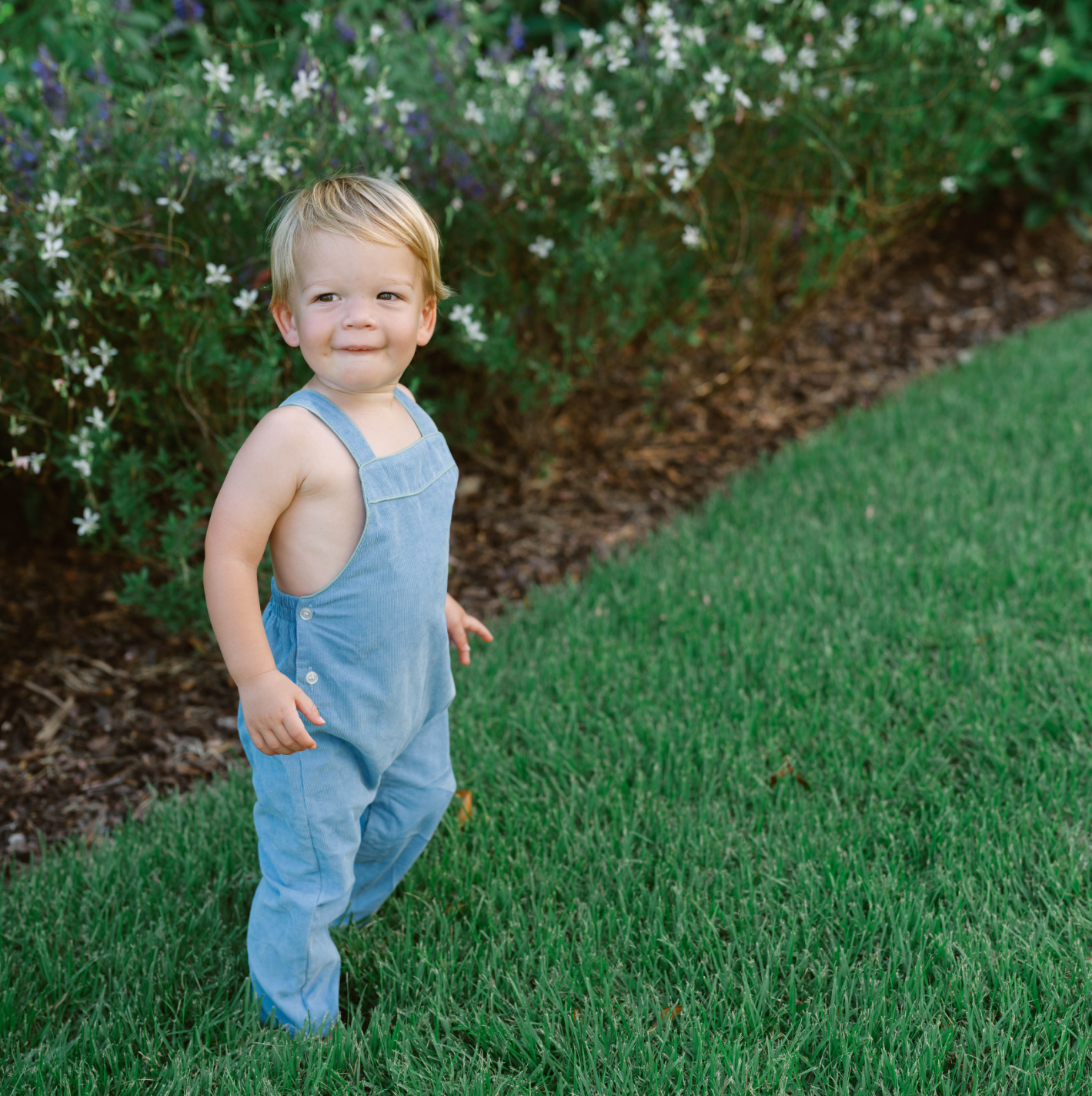 baby lagoon blue corduroy overalls