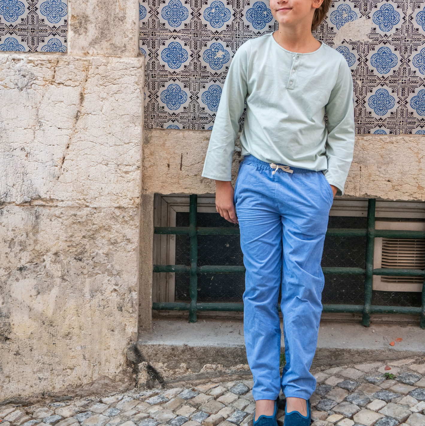 boys lagoon blue corduroy pant