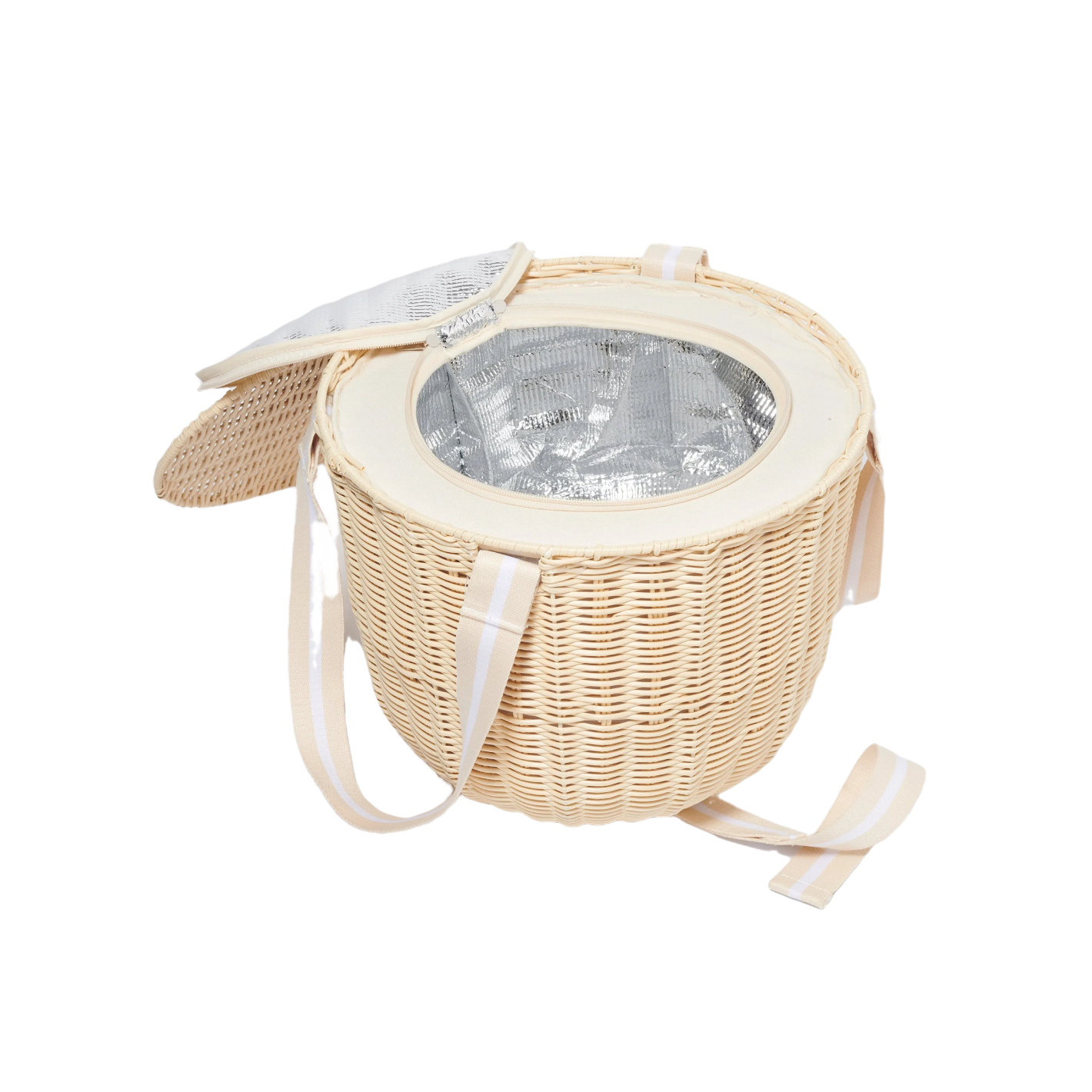 sunnylife round picnic cooler basket