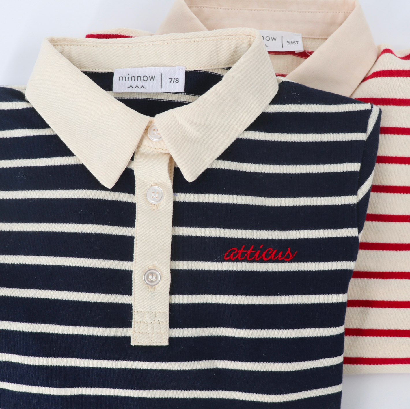 unisex navy stripe rugby shirt