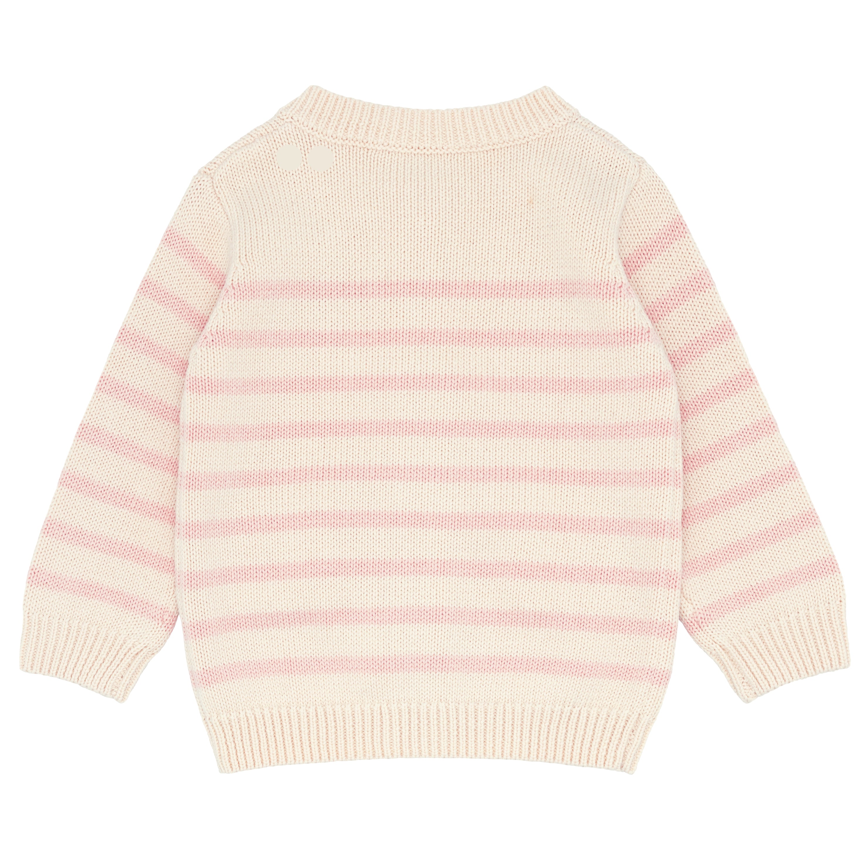 unisex cream and pink stripe cardigan