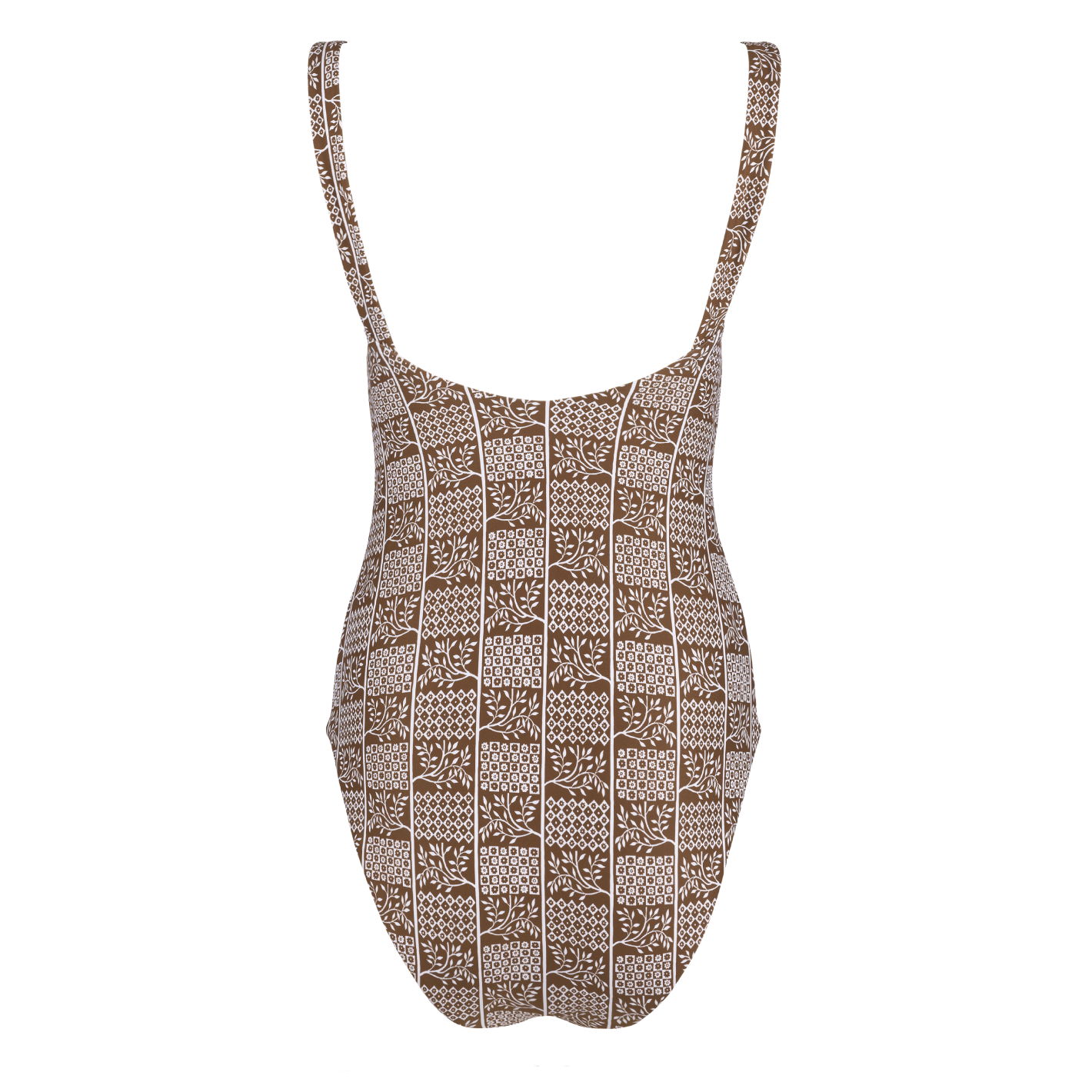 women's checker tree low back one piece