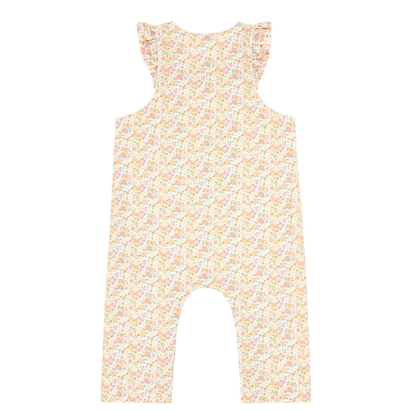 baby girl marigold floral overall