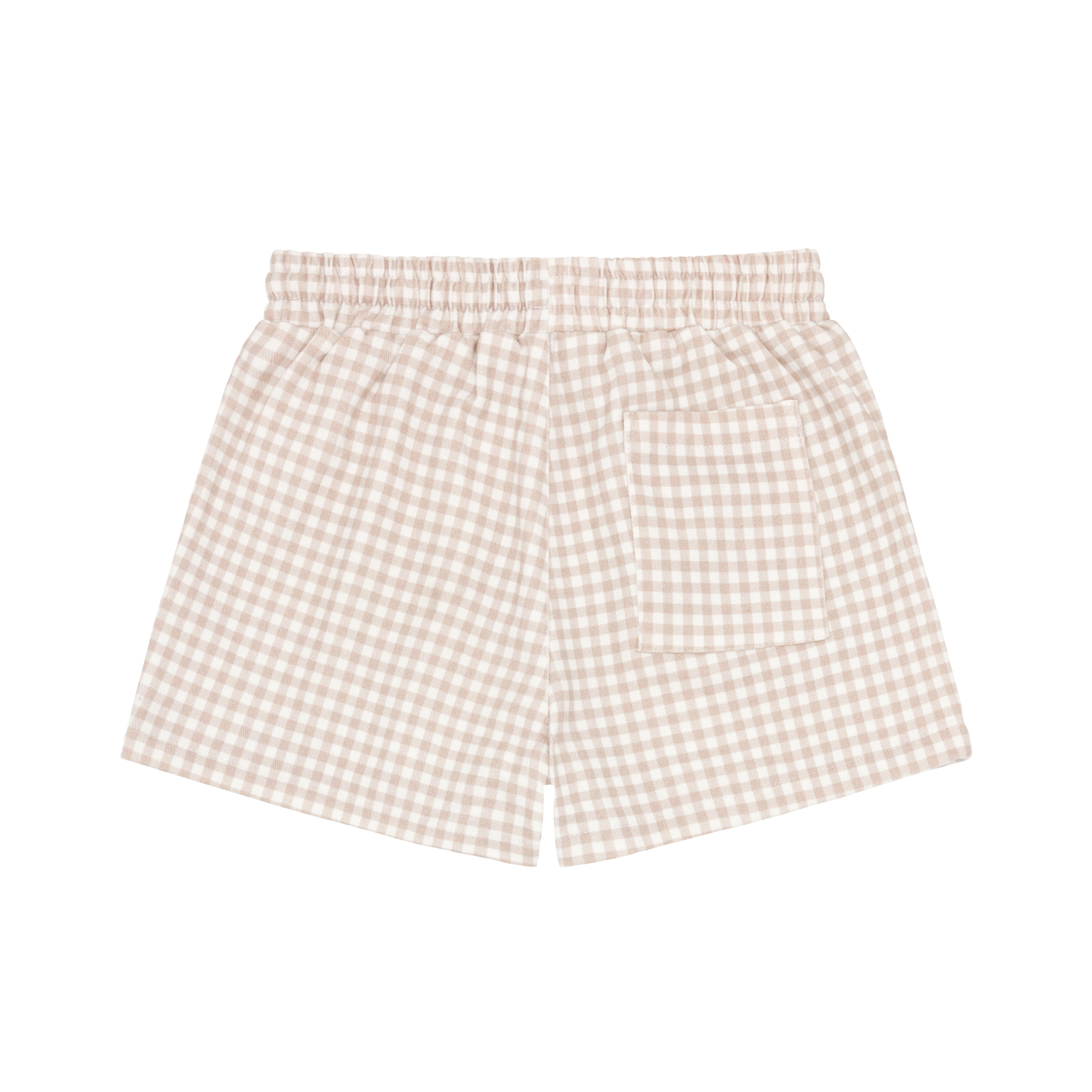 boys brown gingham ultra-soft twill short