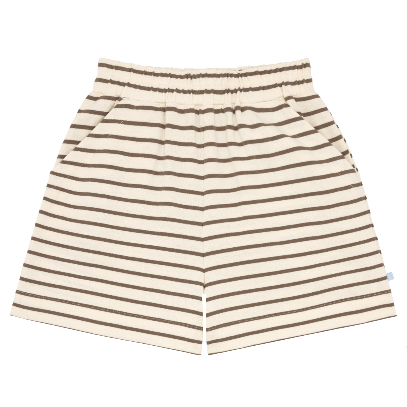 women's brown and crème breton stripe short