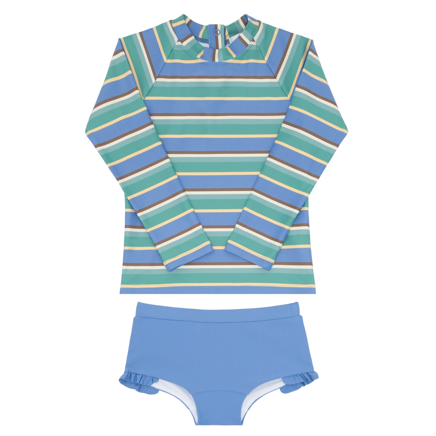 girls costa stripe rashguard set