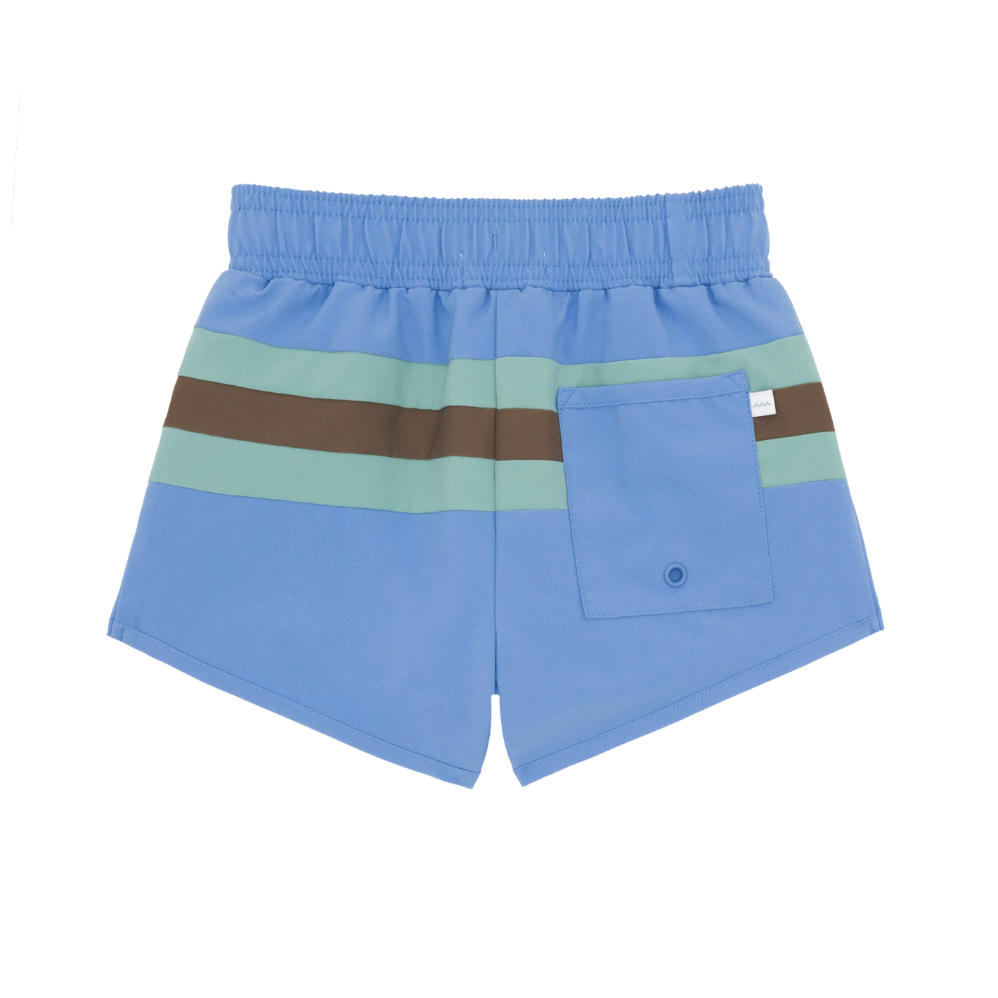 boys lagoon blue triple colorblock boardie