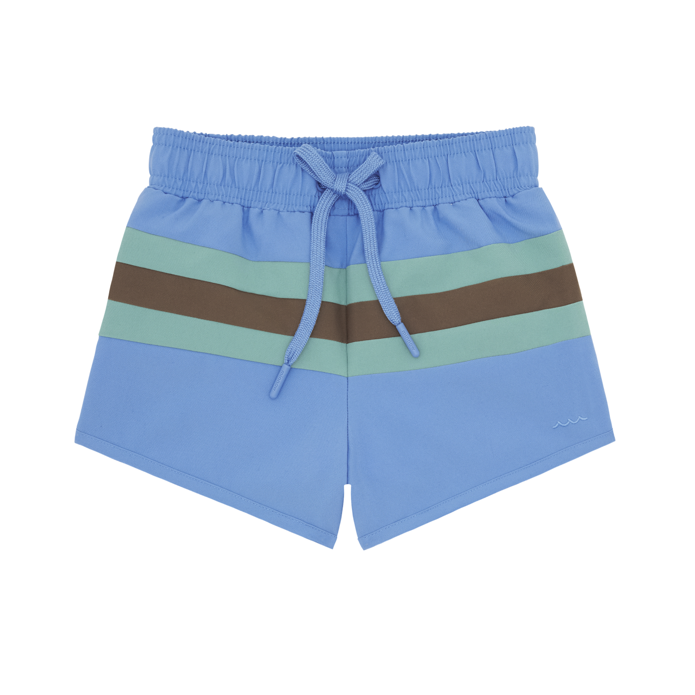 boys lagoon blue triple colorblock boardie