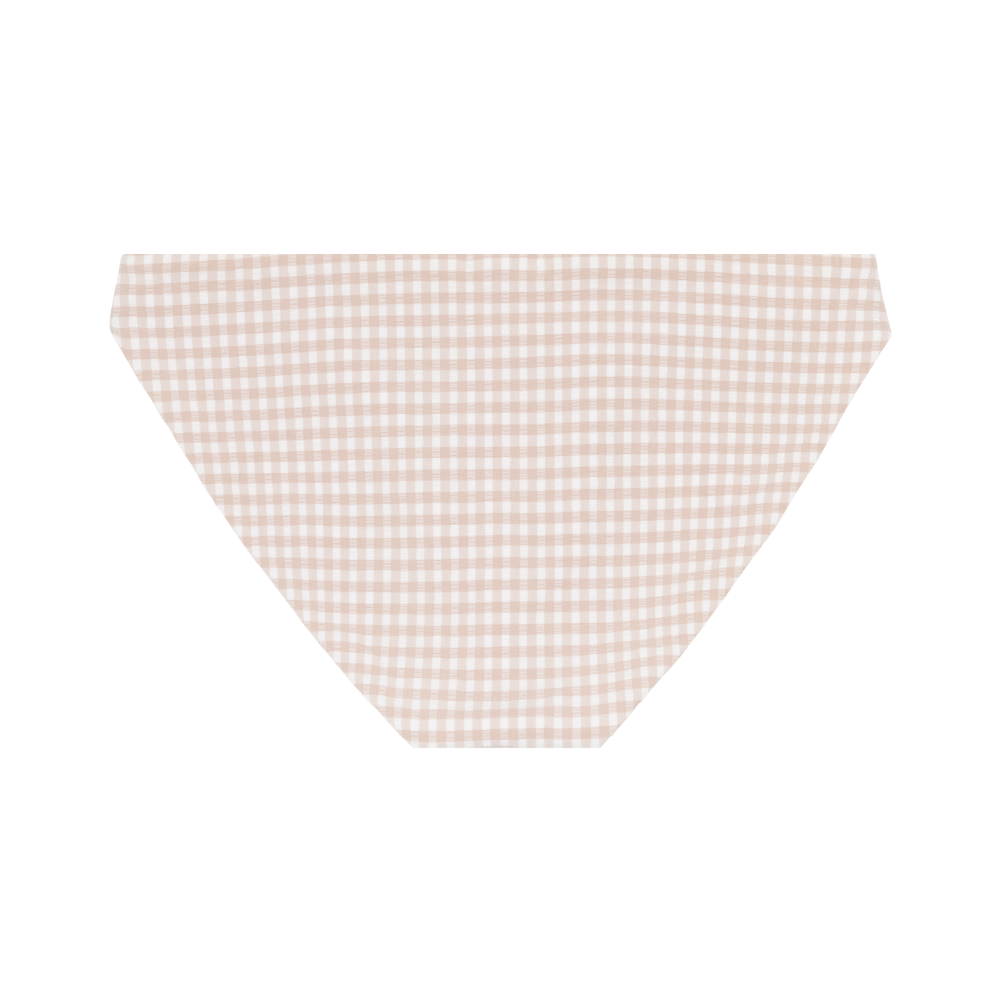 women's brown crinkle gingham low waist bikini bottom