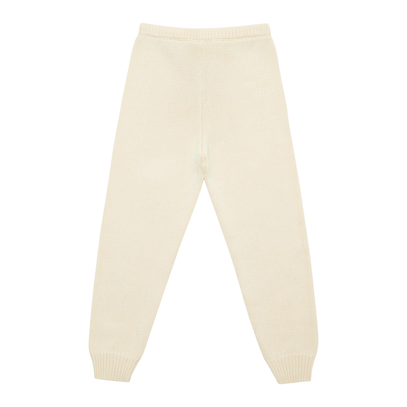 unisex cream knit pant