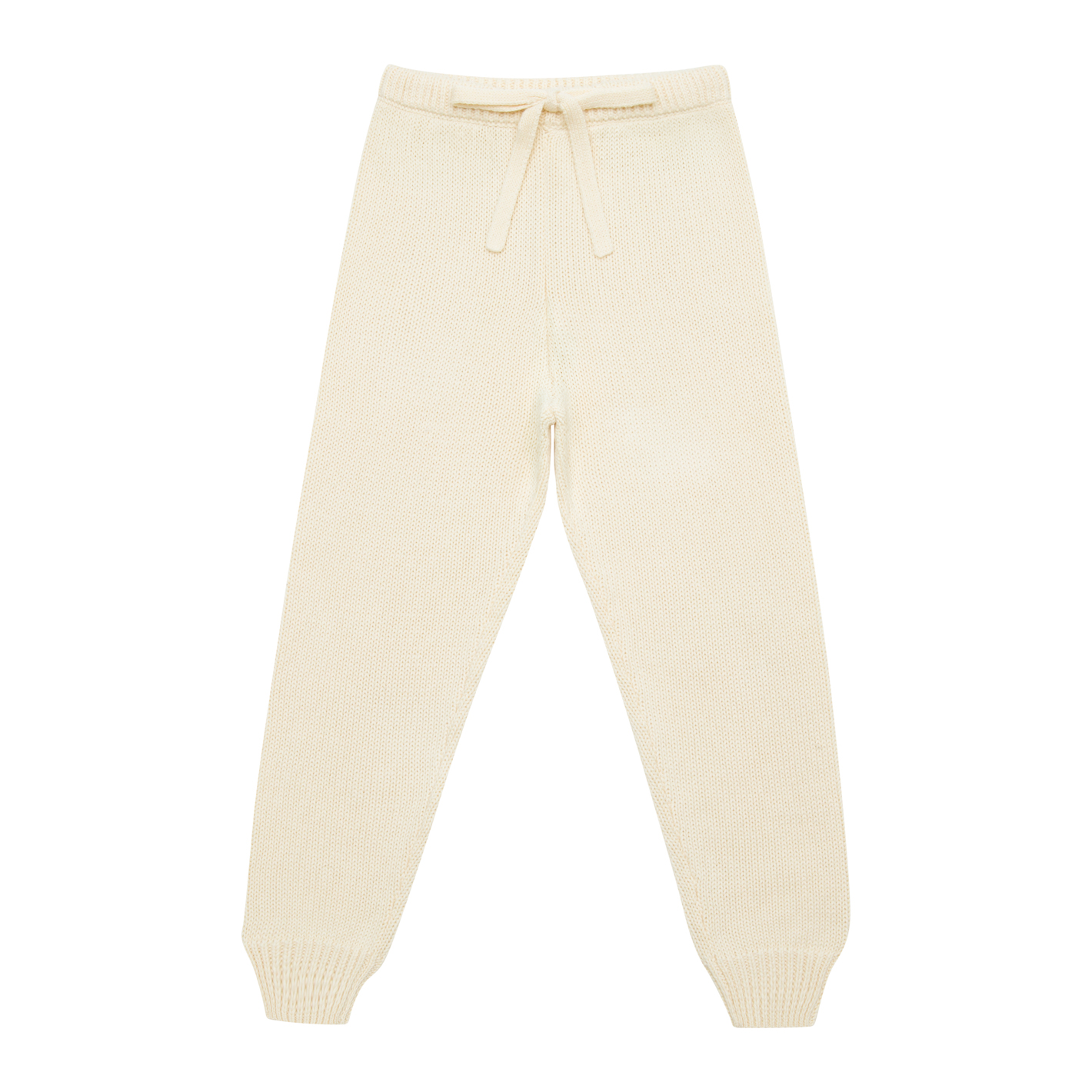 unisex cream knit pant