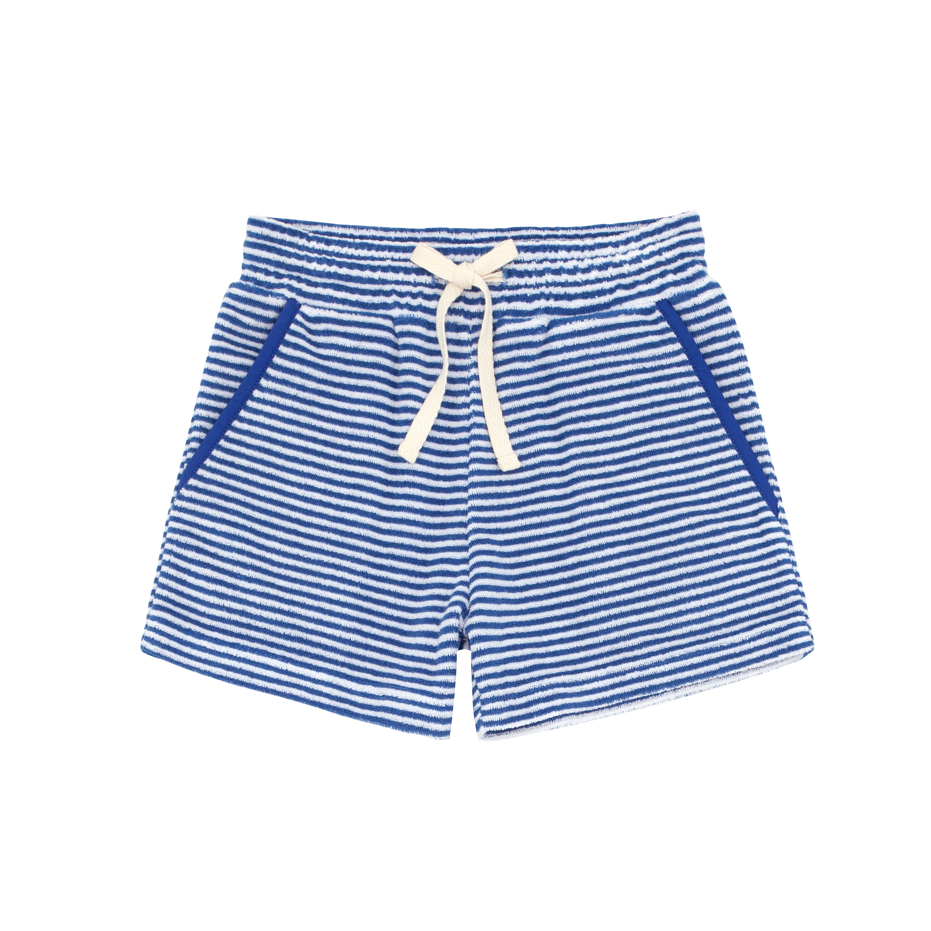 boys cove blue stripe french terry short