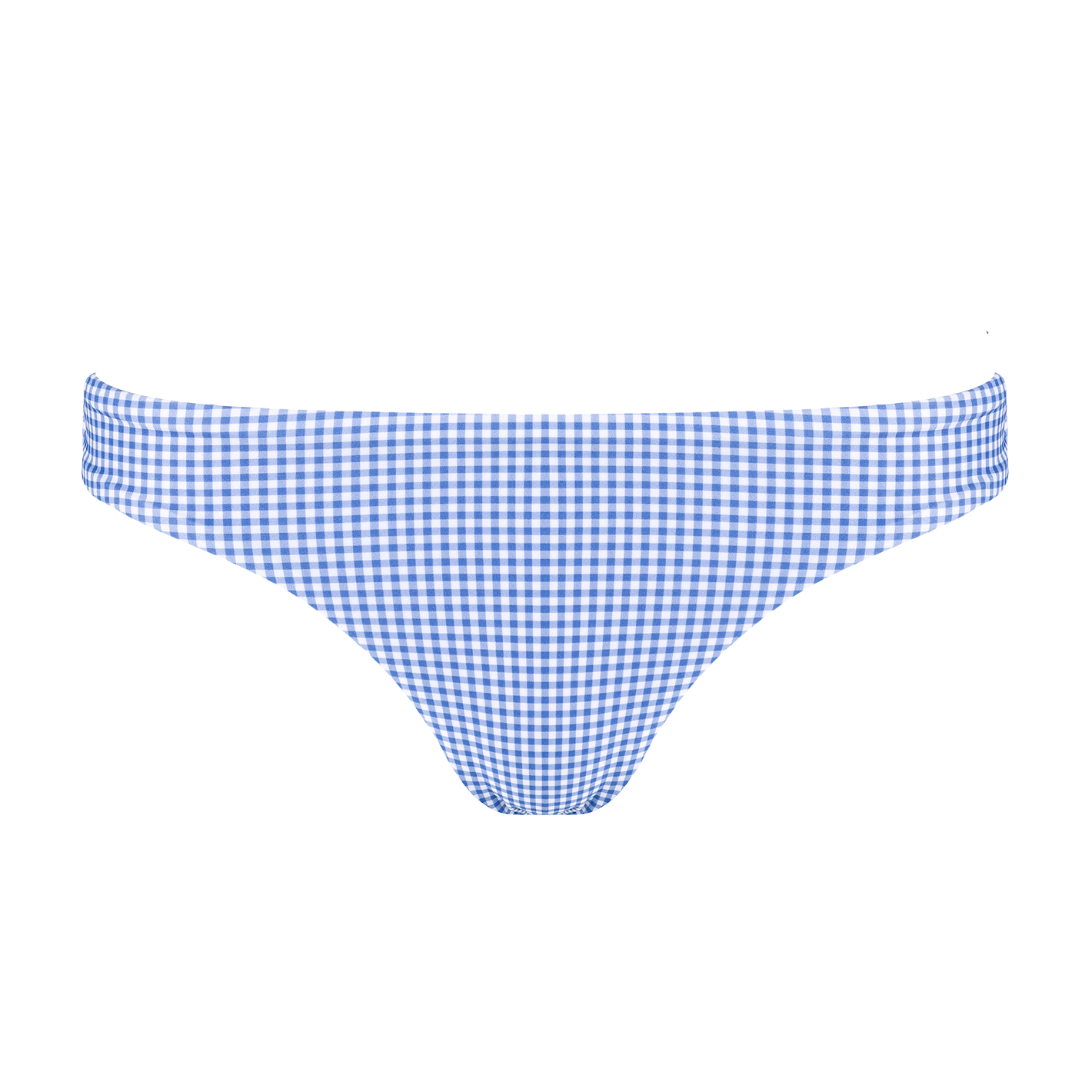 women's sky blue gingham low waist bikini bottom