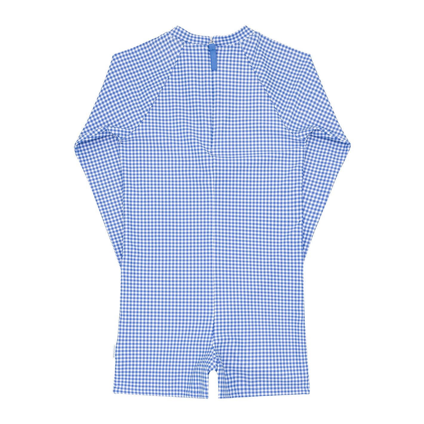 unisex sky blue gingham rashguard one piece