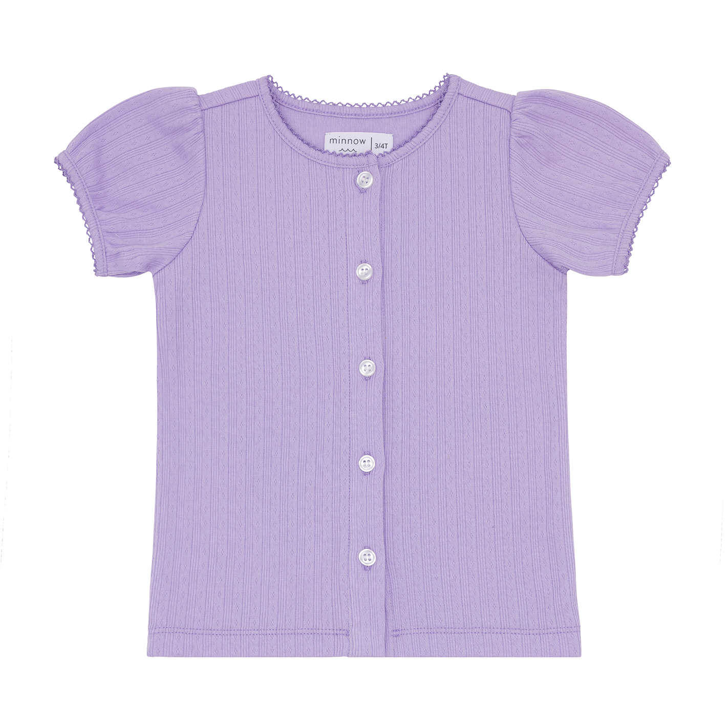 girls lavender breeze puff sleeve shirt