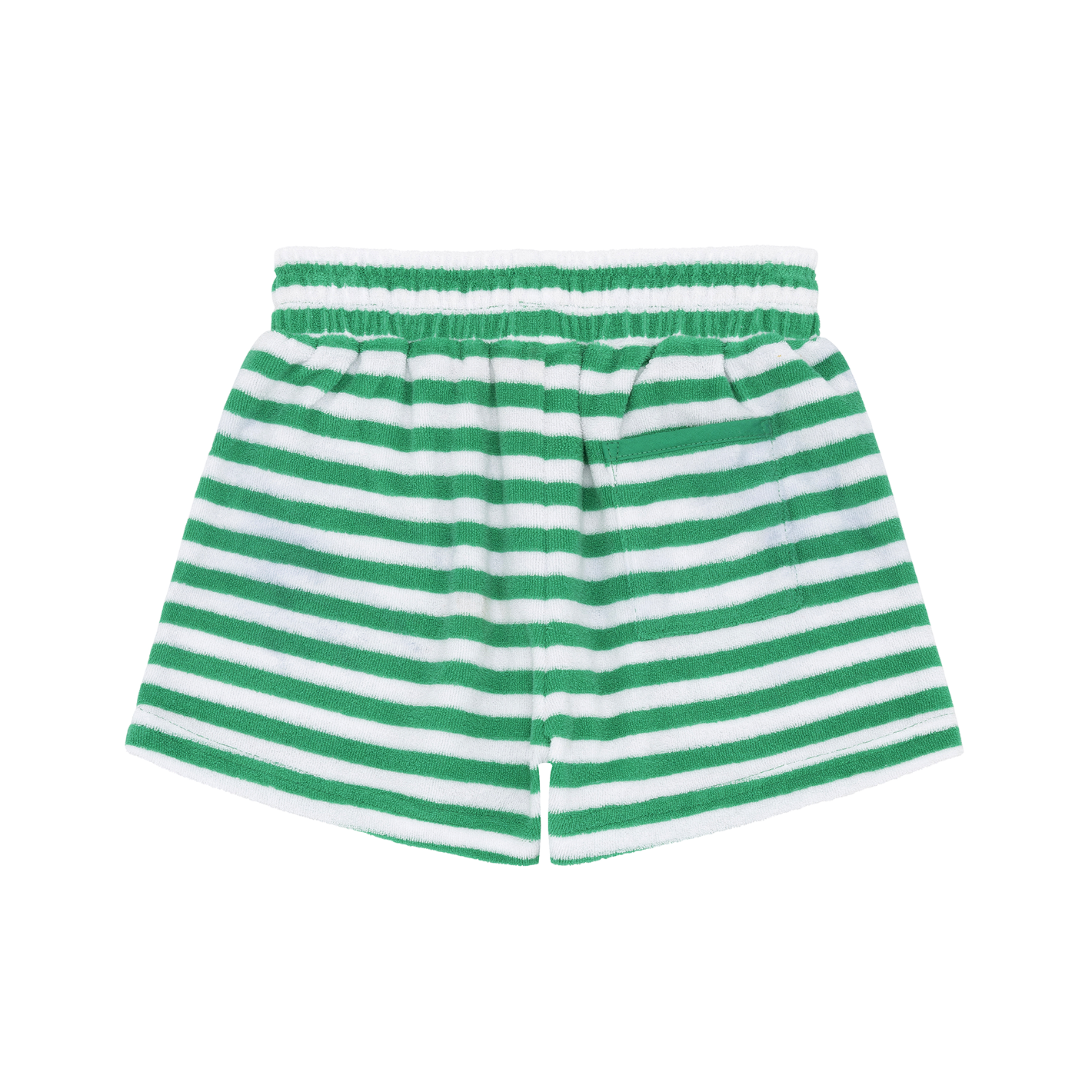 boys bermuda green stripe french terry short