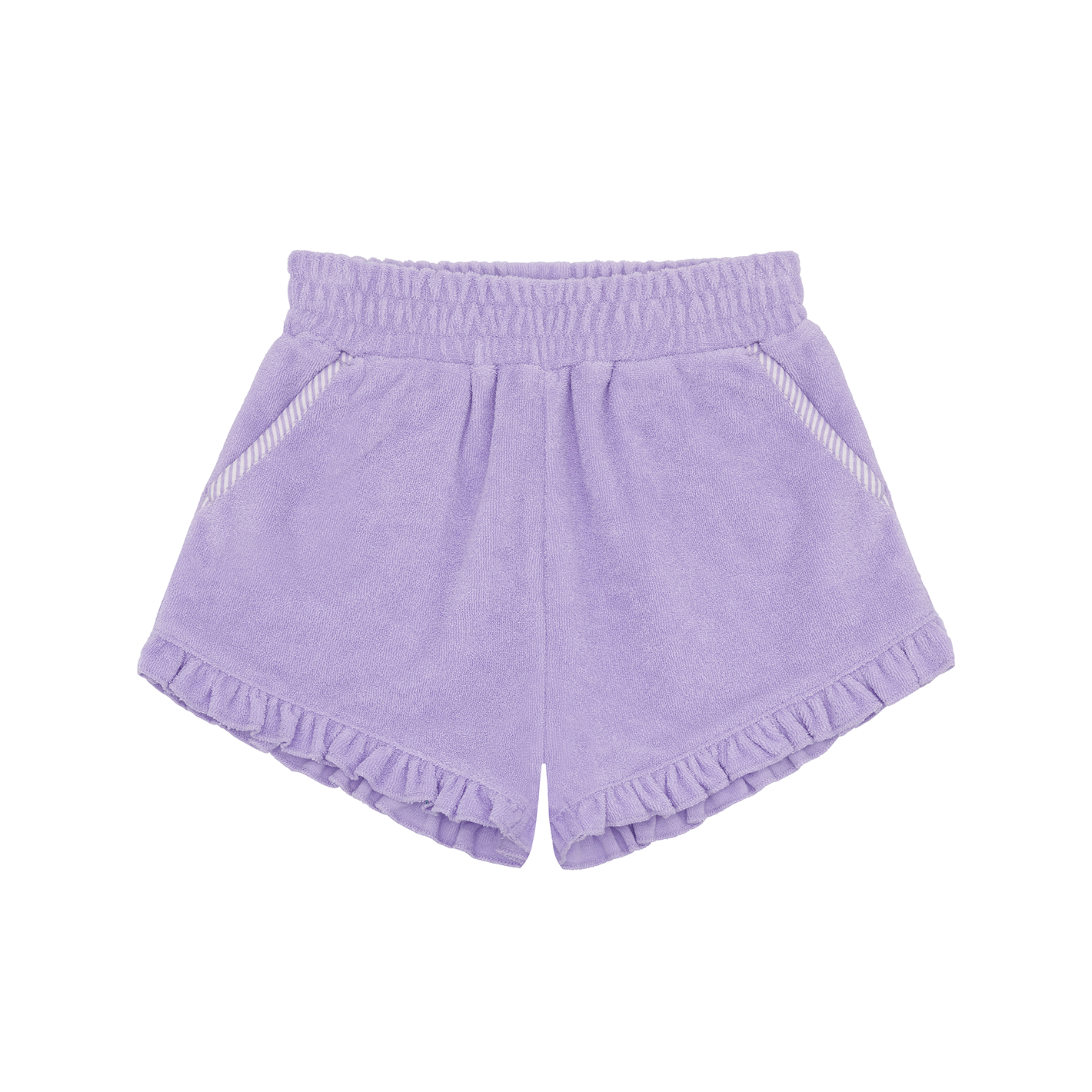 girls lavender breeze french terry shorts