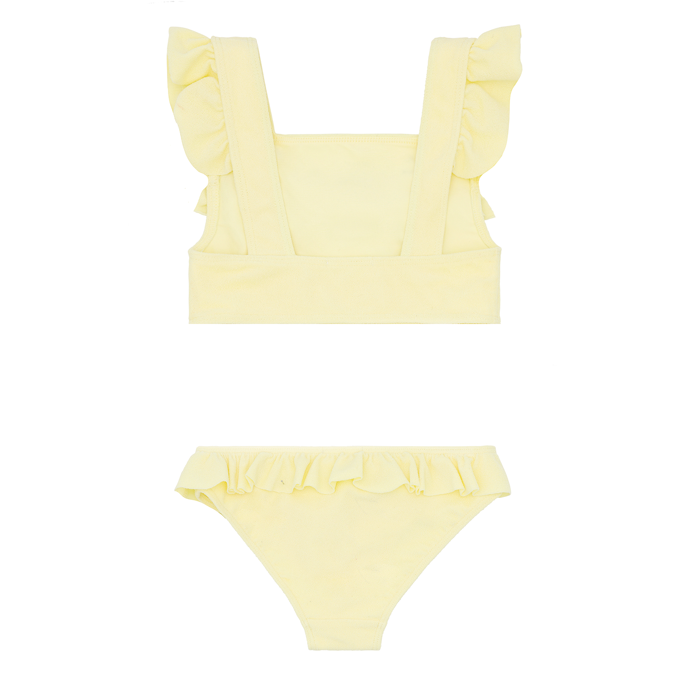 girls banana terry square neck bikini