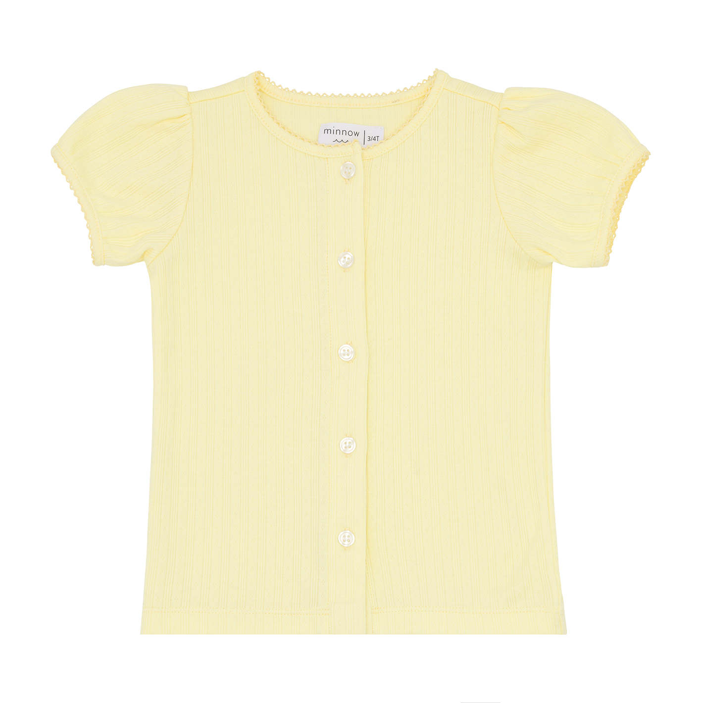 girls banana puff sleeve shirt