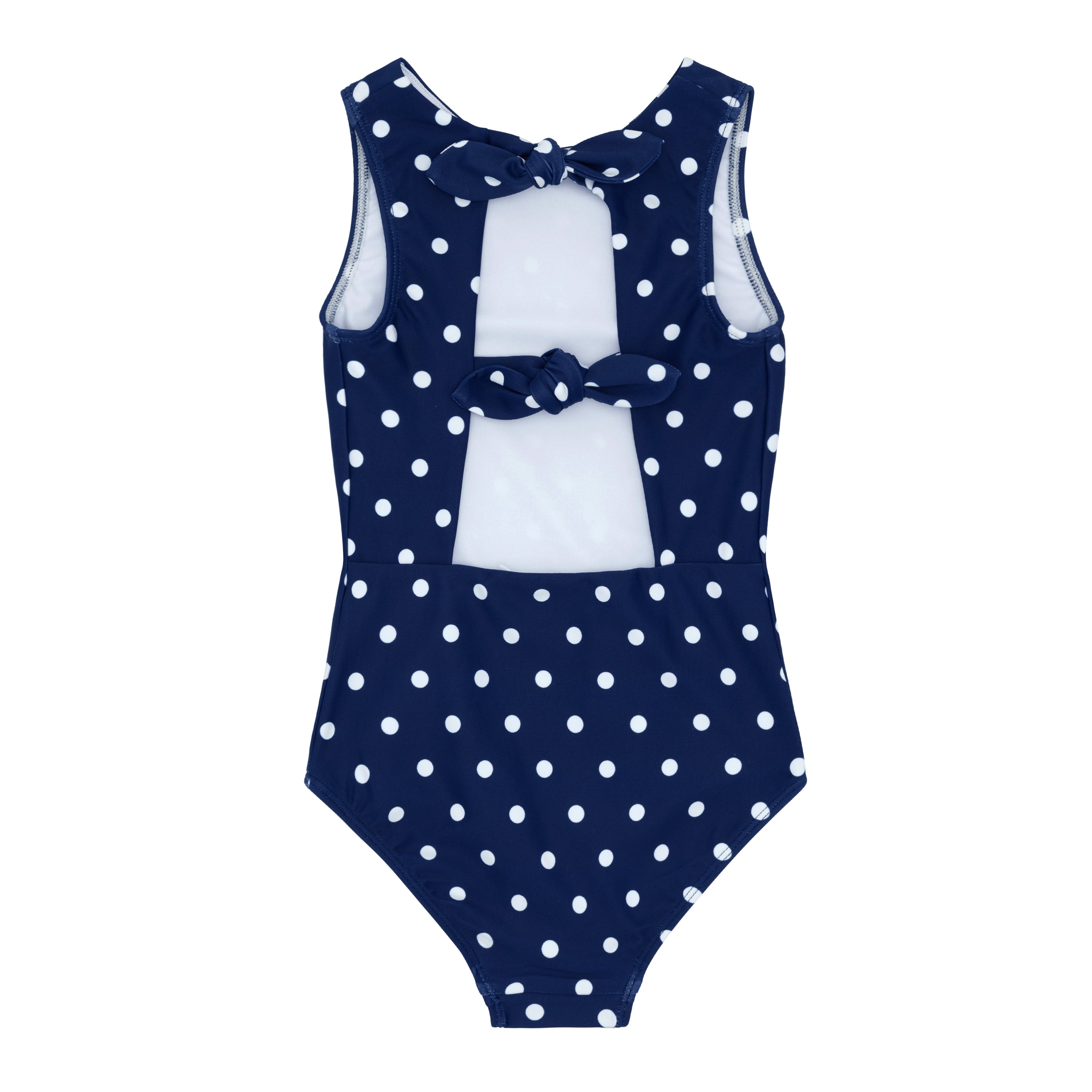 girls atlantic dot double bow one piece