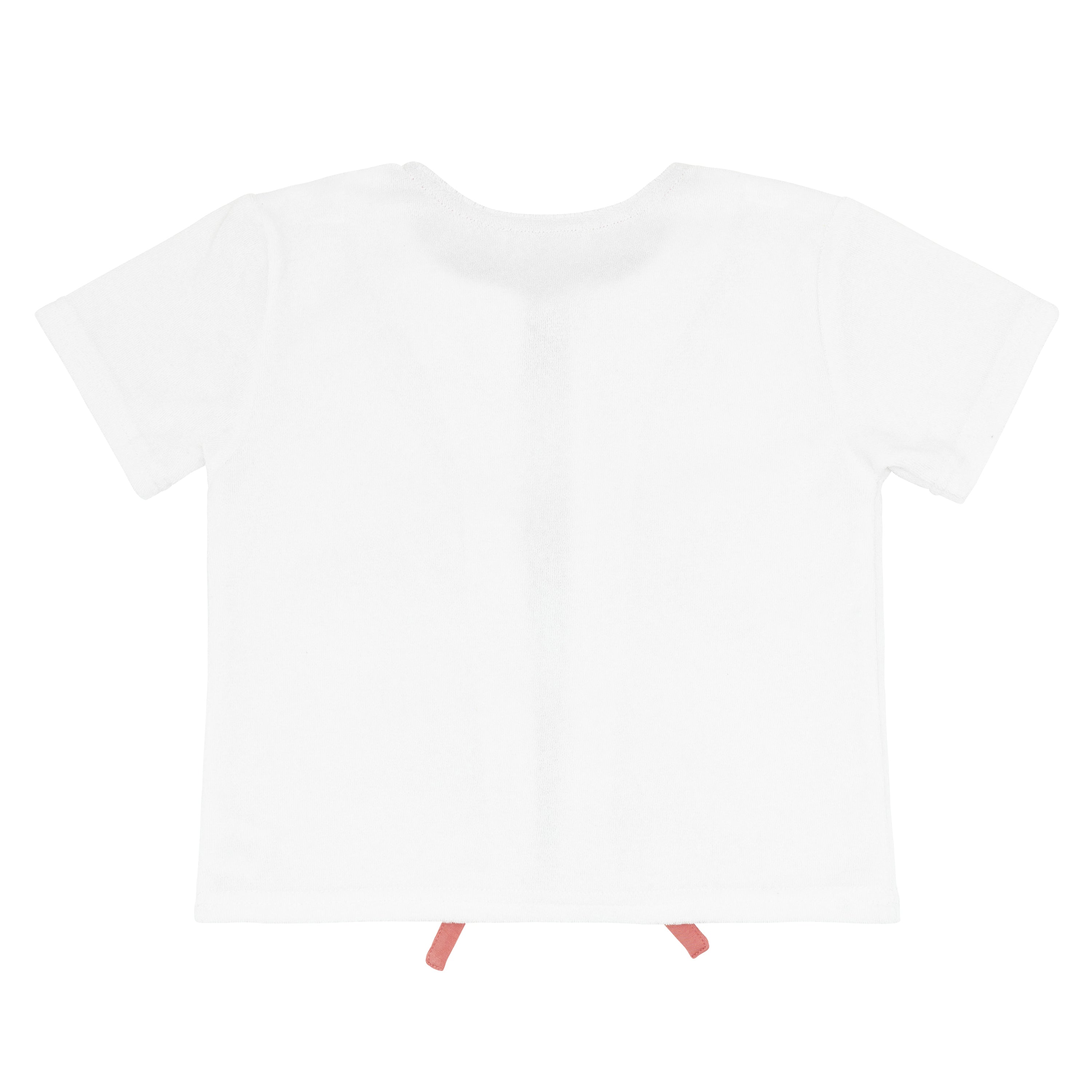 girls white and east end red french terry coverup top