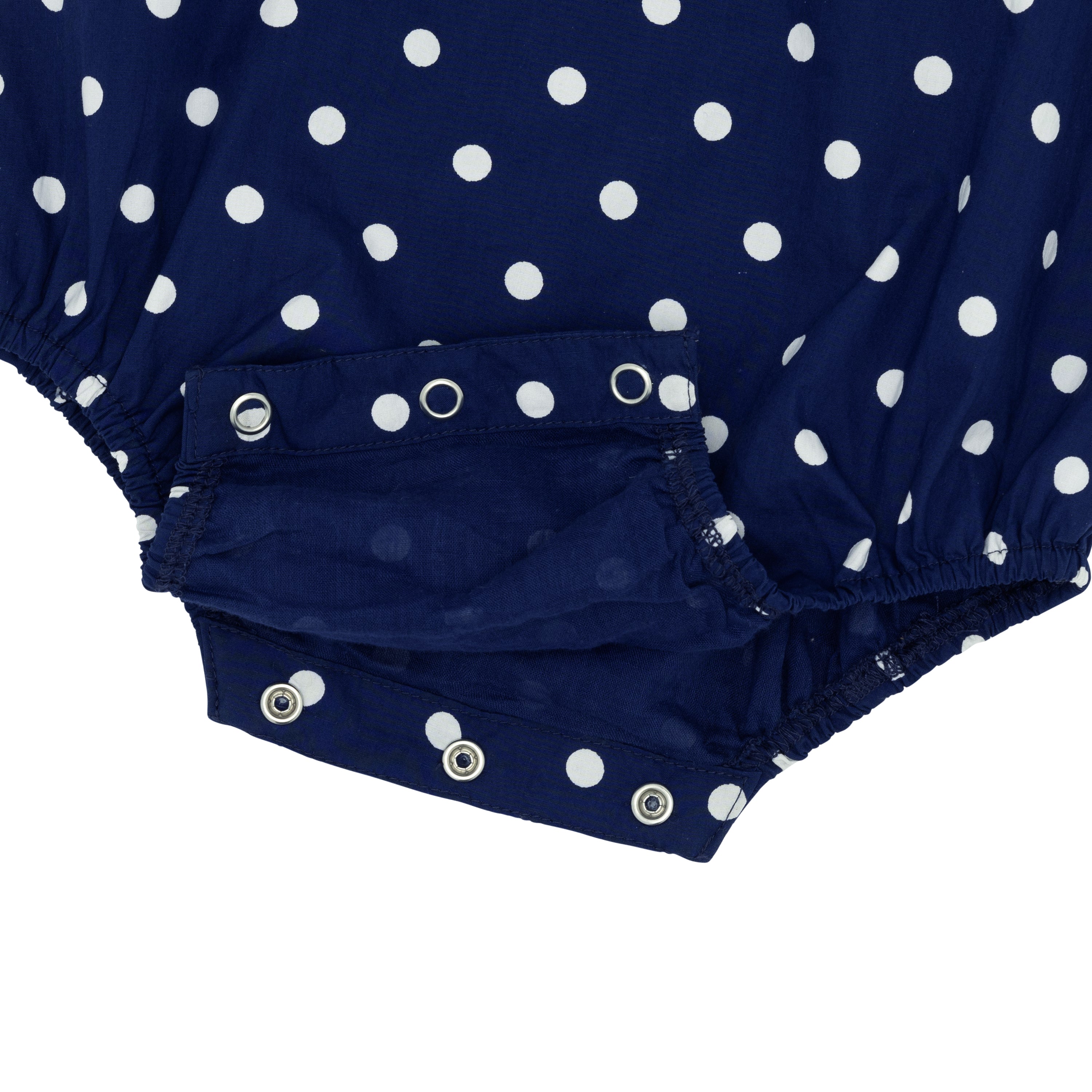 baby atlantic dot scalloped bubble romper