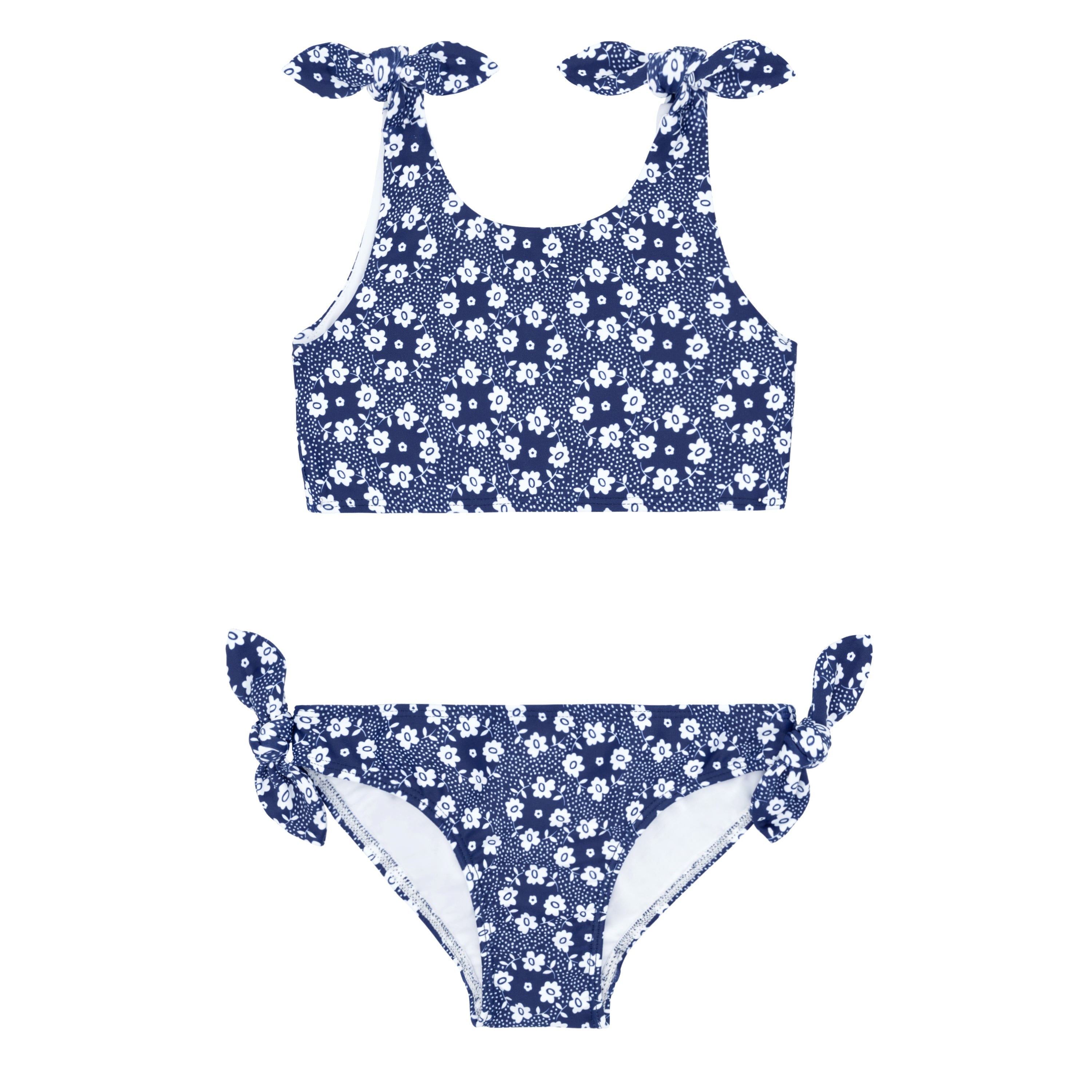 girls ditch plains daisy tie-knot bikini