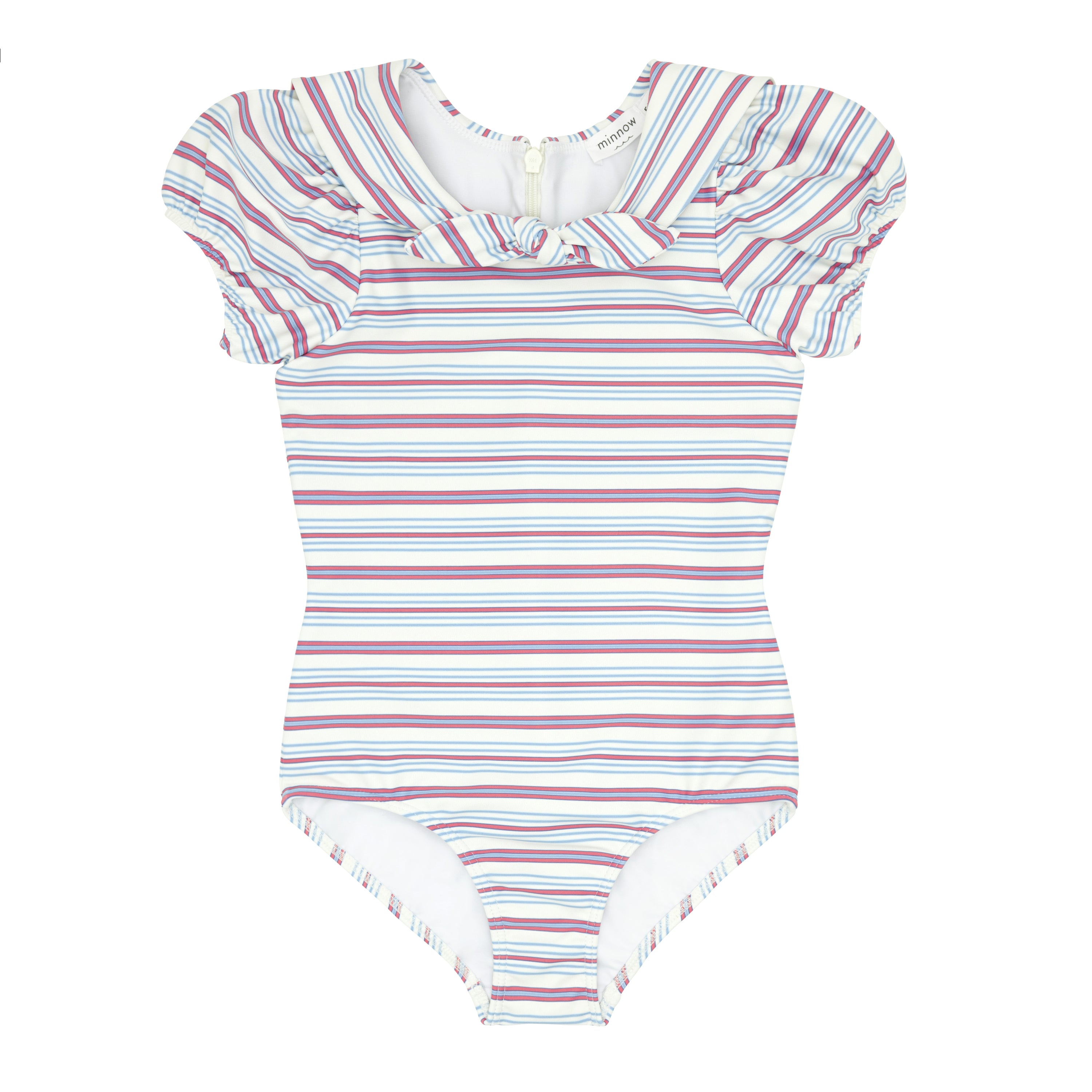 girls vintage stripe puff sleeve sailor one piece