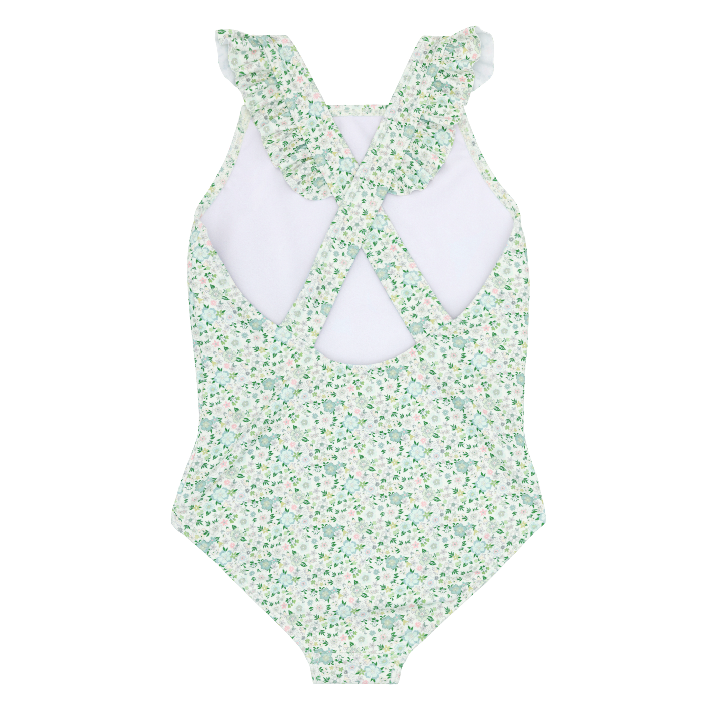 girls sea marsh floral crossover one piece