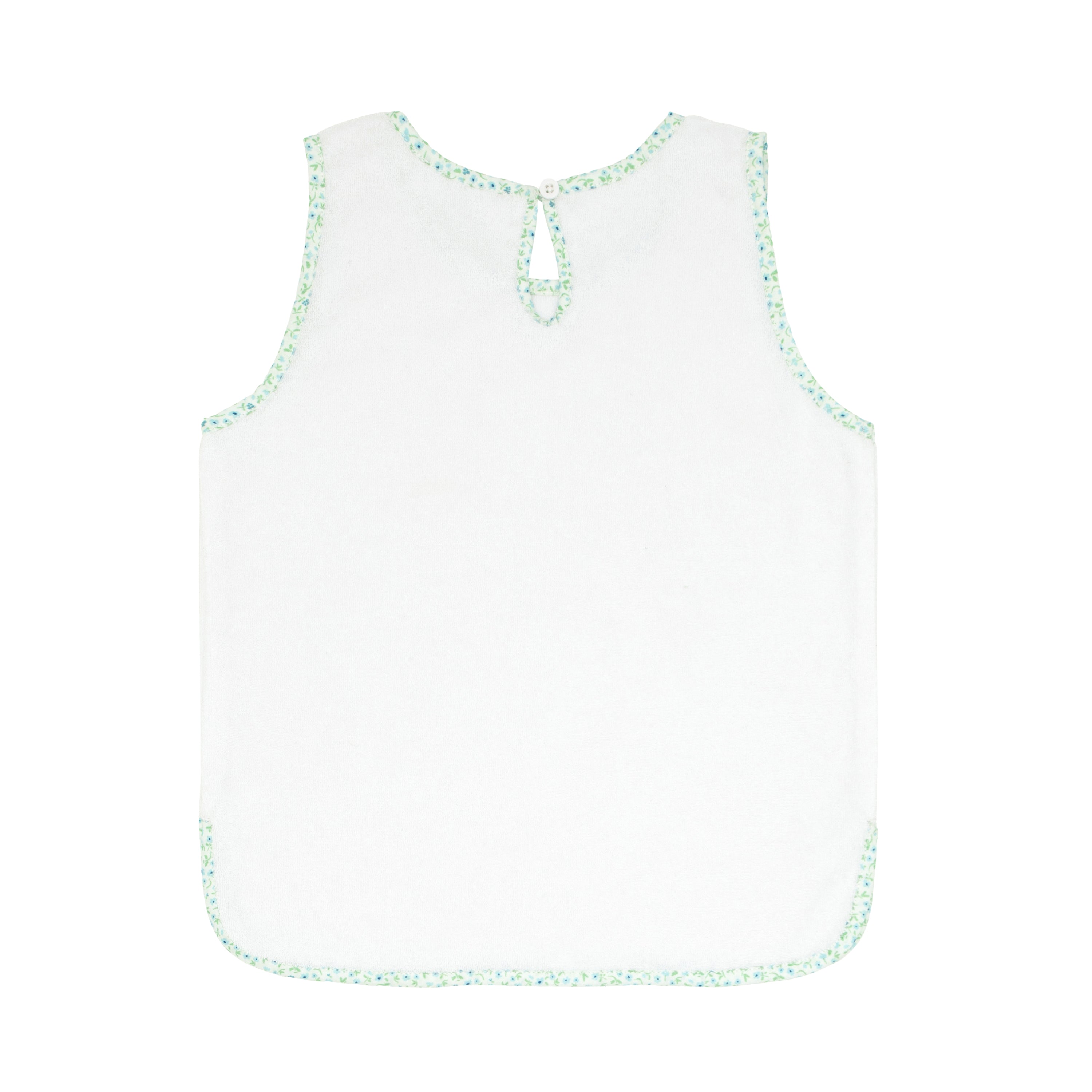 girls white french terry tank top