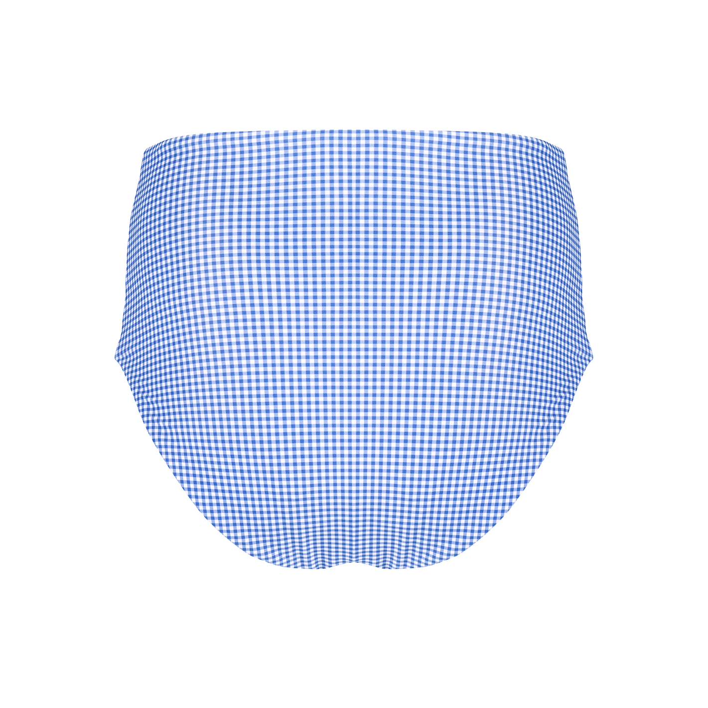 women's sky blue gingham high waist bikini bottom