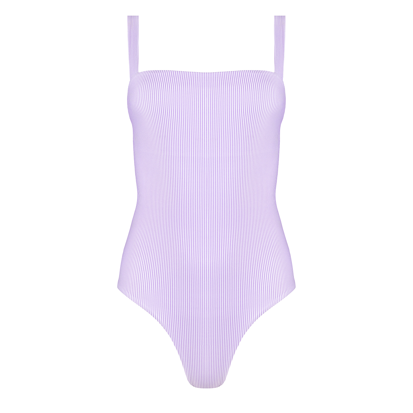 women’s lavender stripe low back one piece