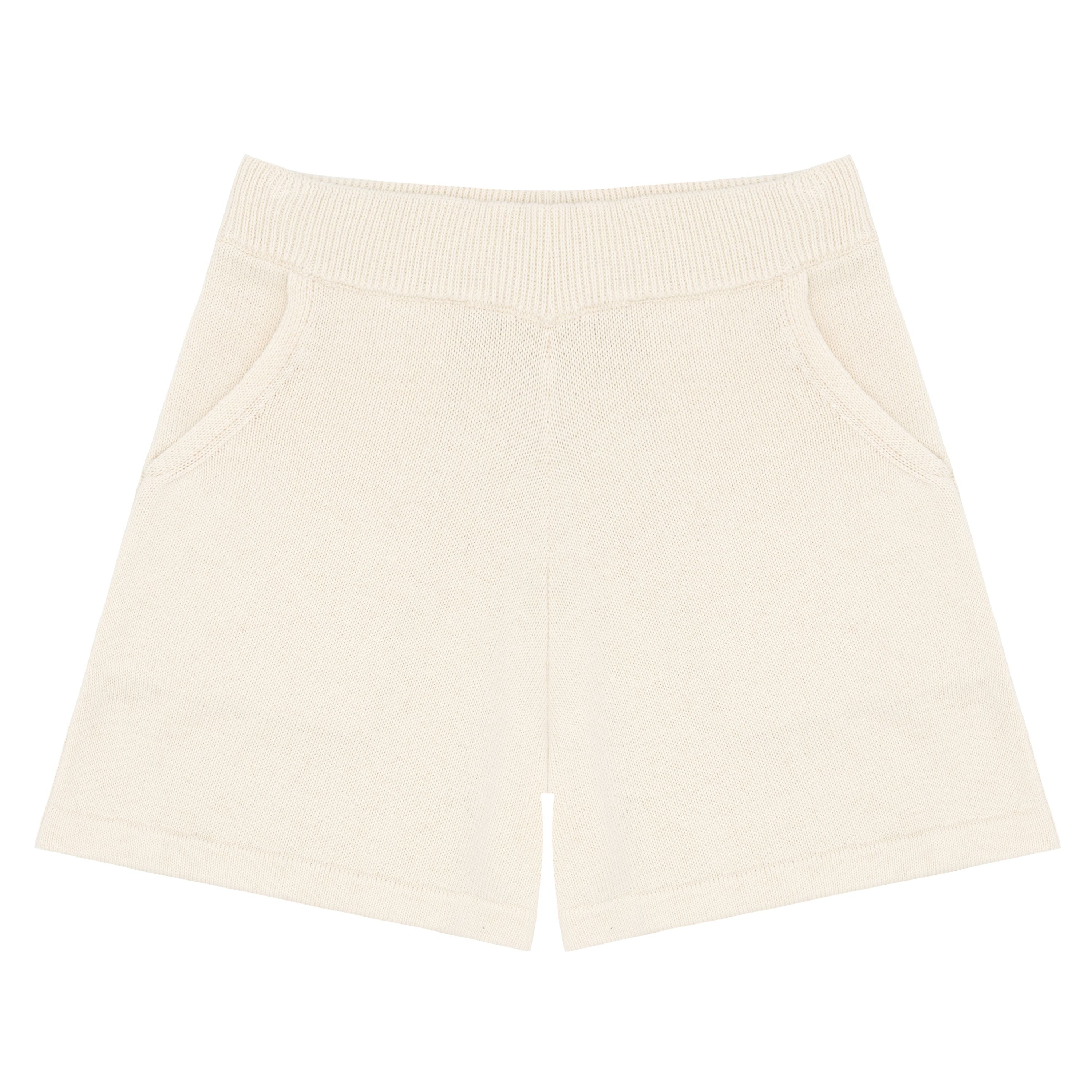 women's cream knit short