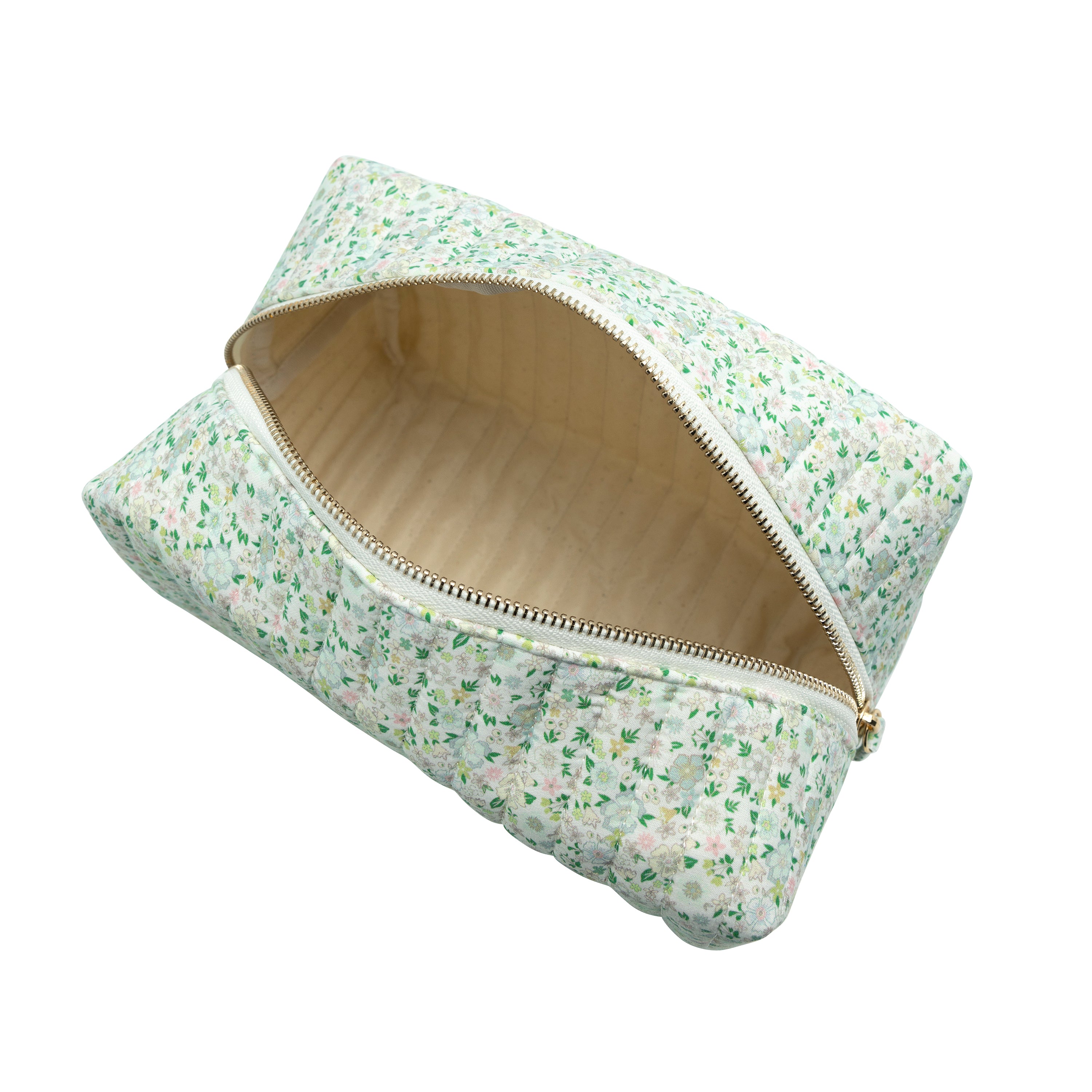 sea marsh floral interior coated travel pouch