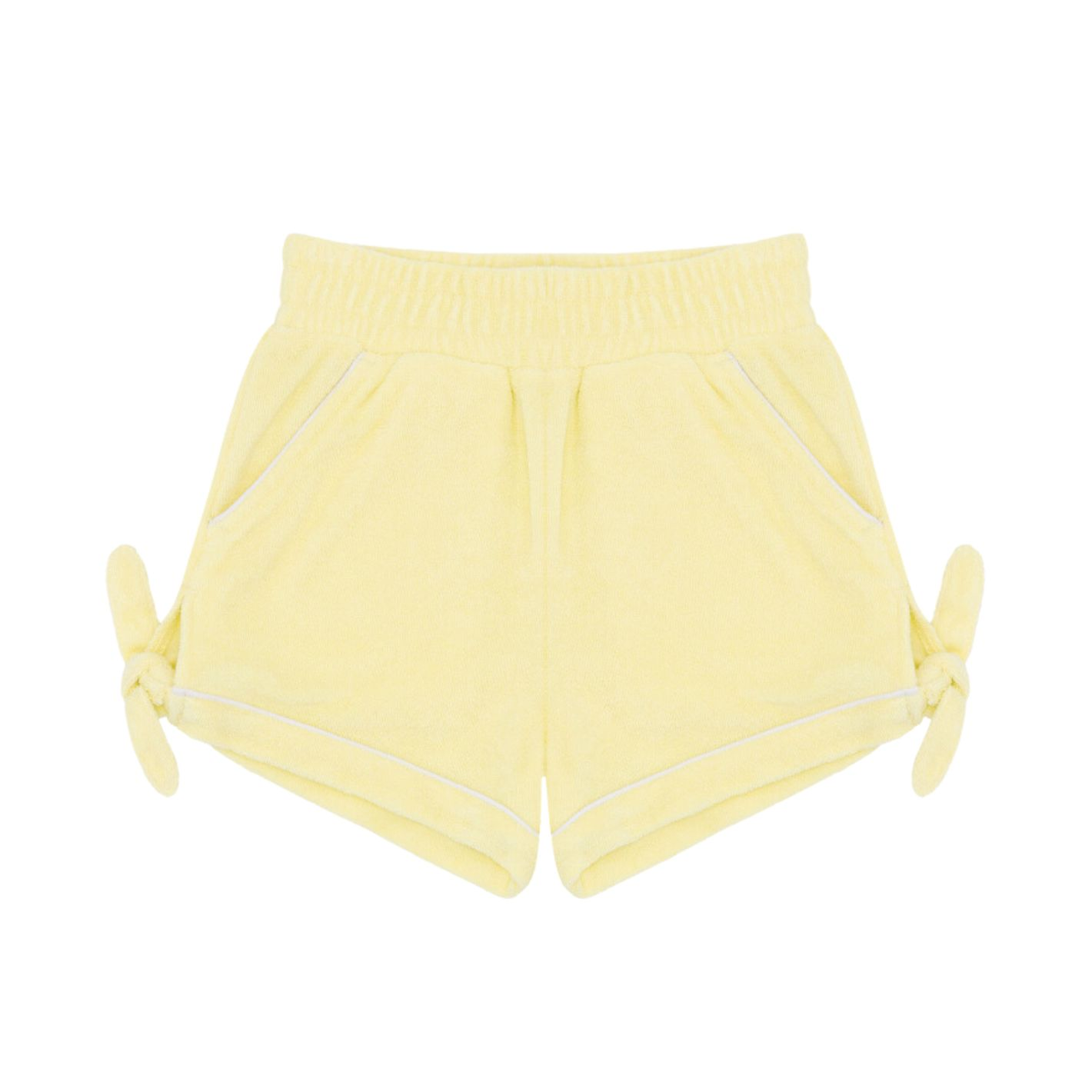 girls banana french terry tie knot shorts