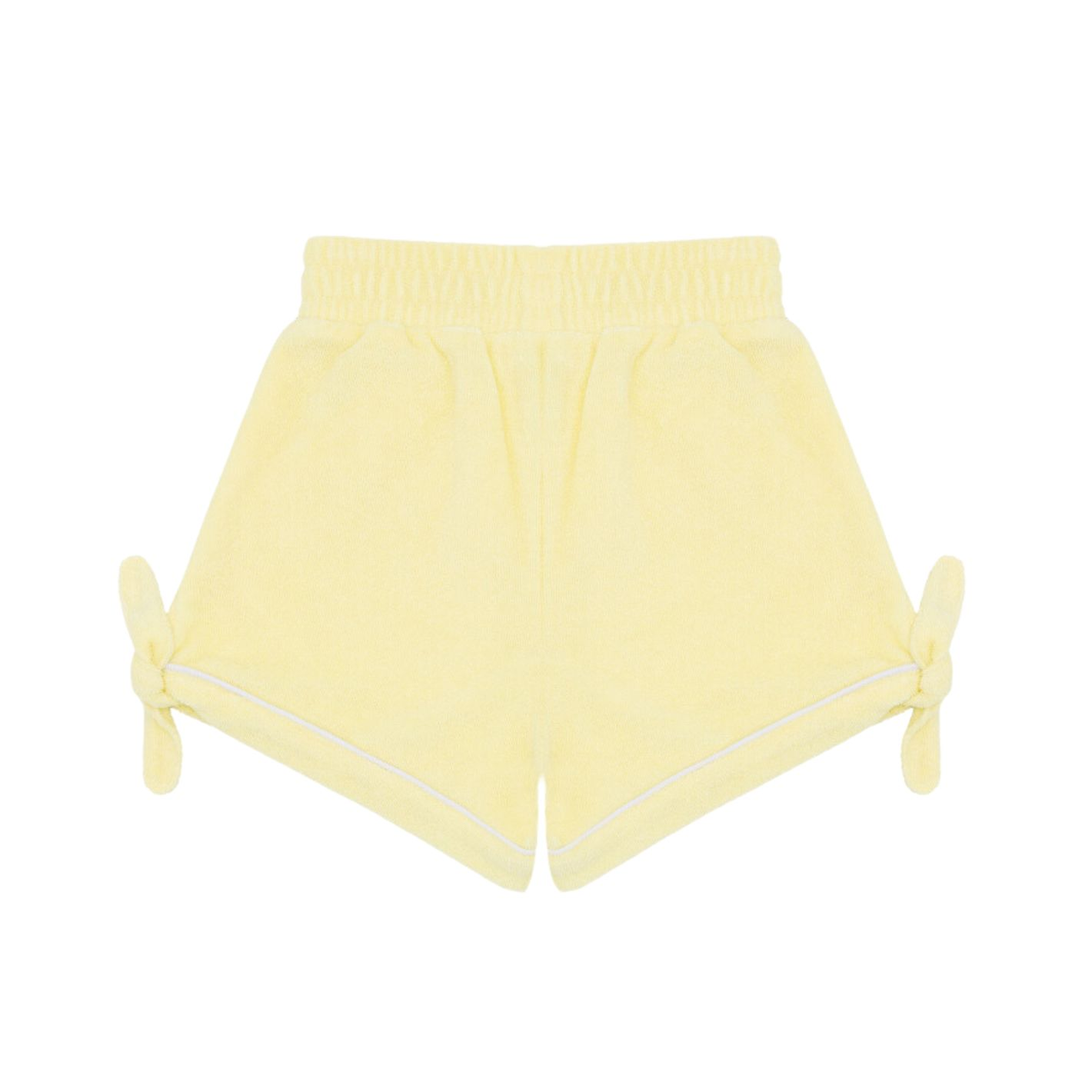 girls banana french terry tie knot shorts