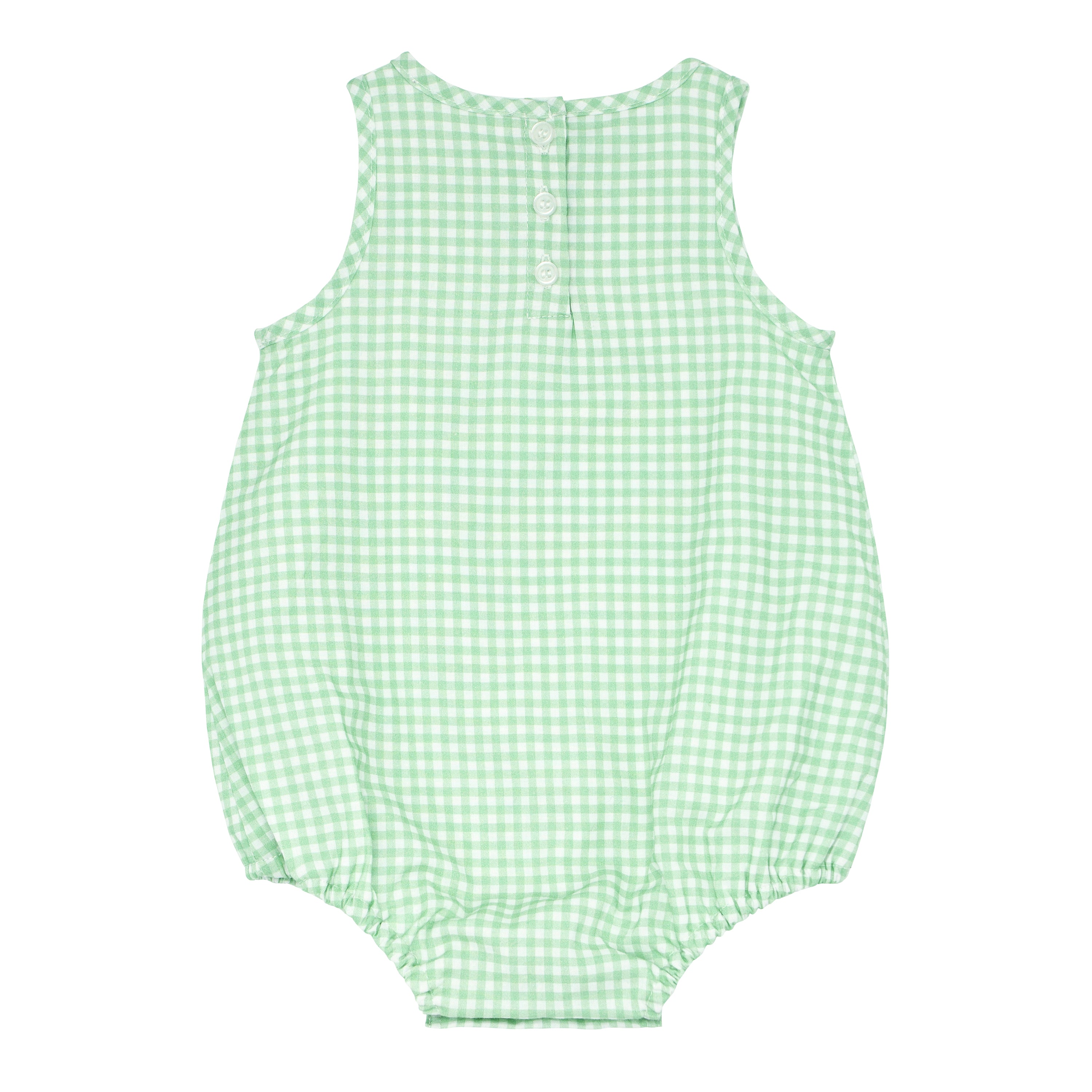 baby palm gingham bubble romper