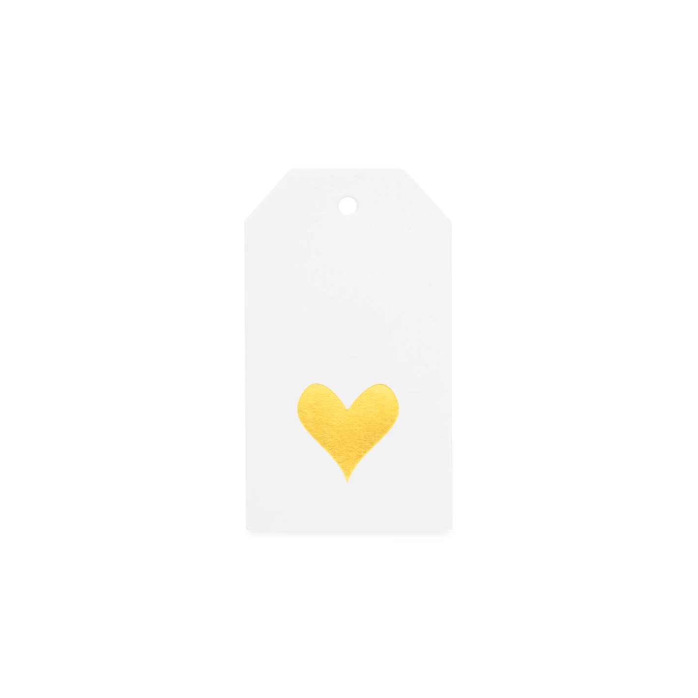 sugar paper gold heart tag