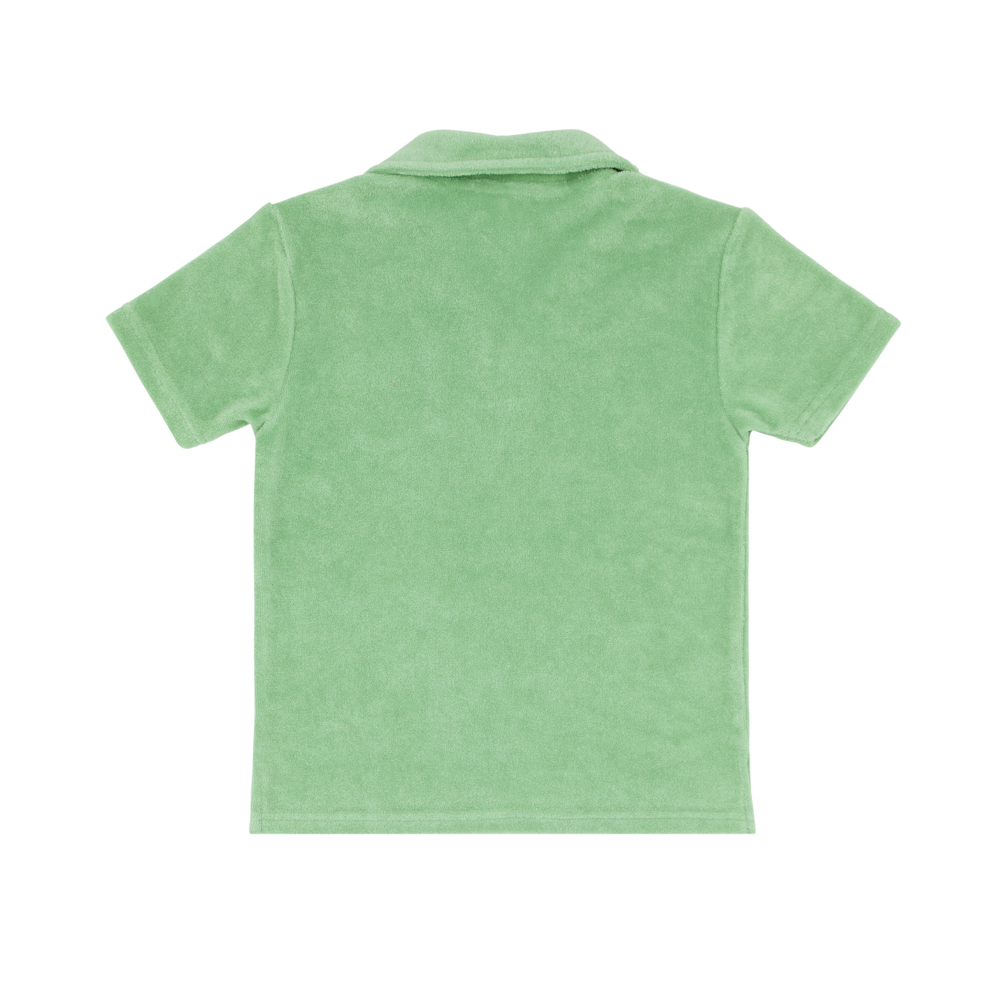 boys palm green short sleeve french terry polo