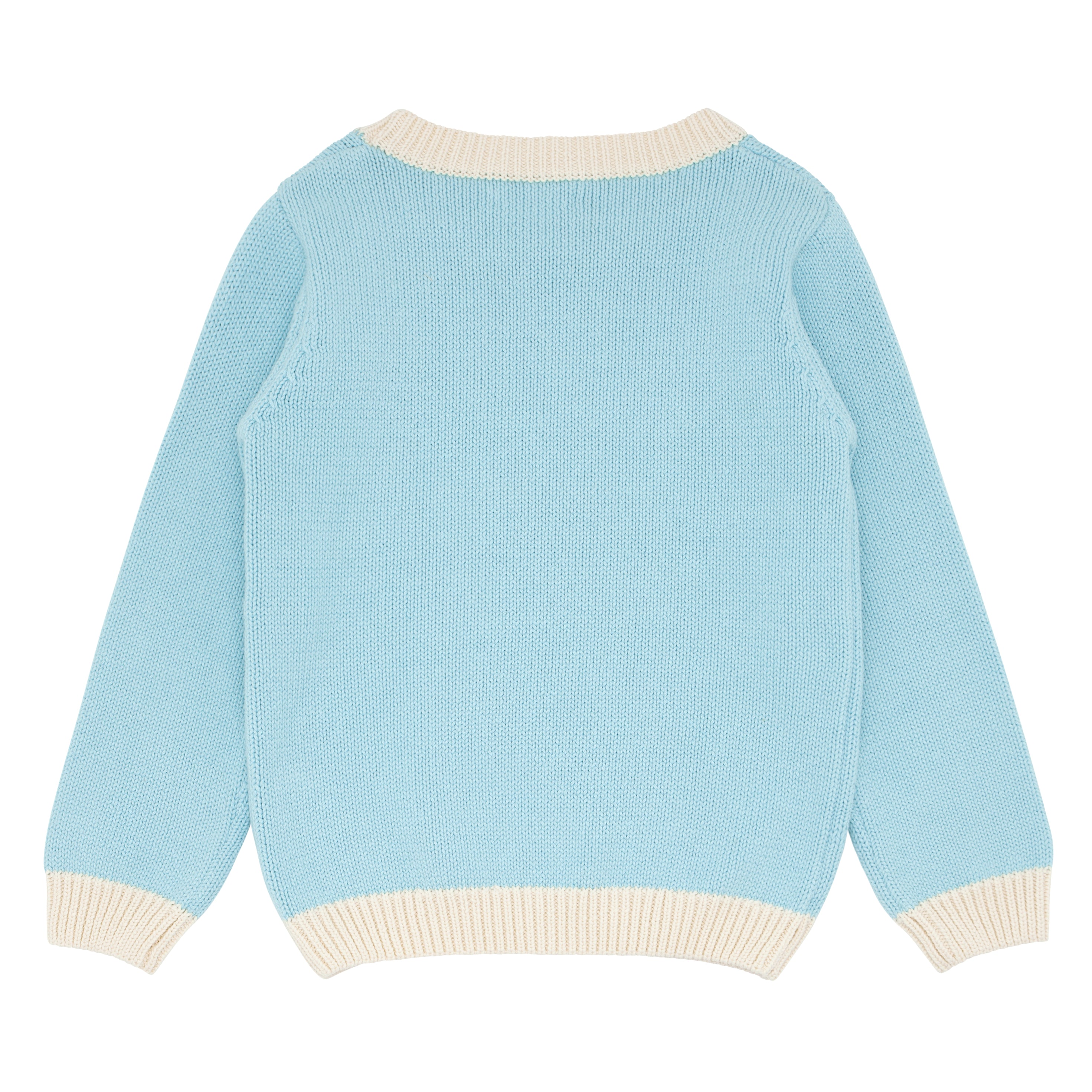 unisex pacific blue knit sweater