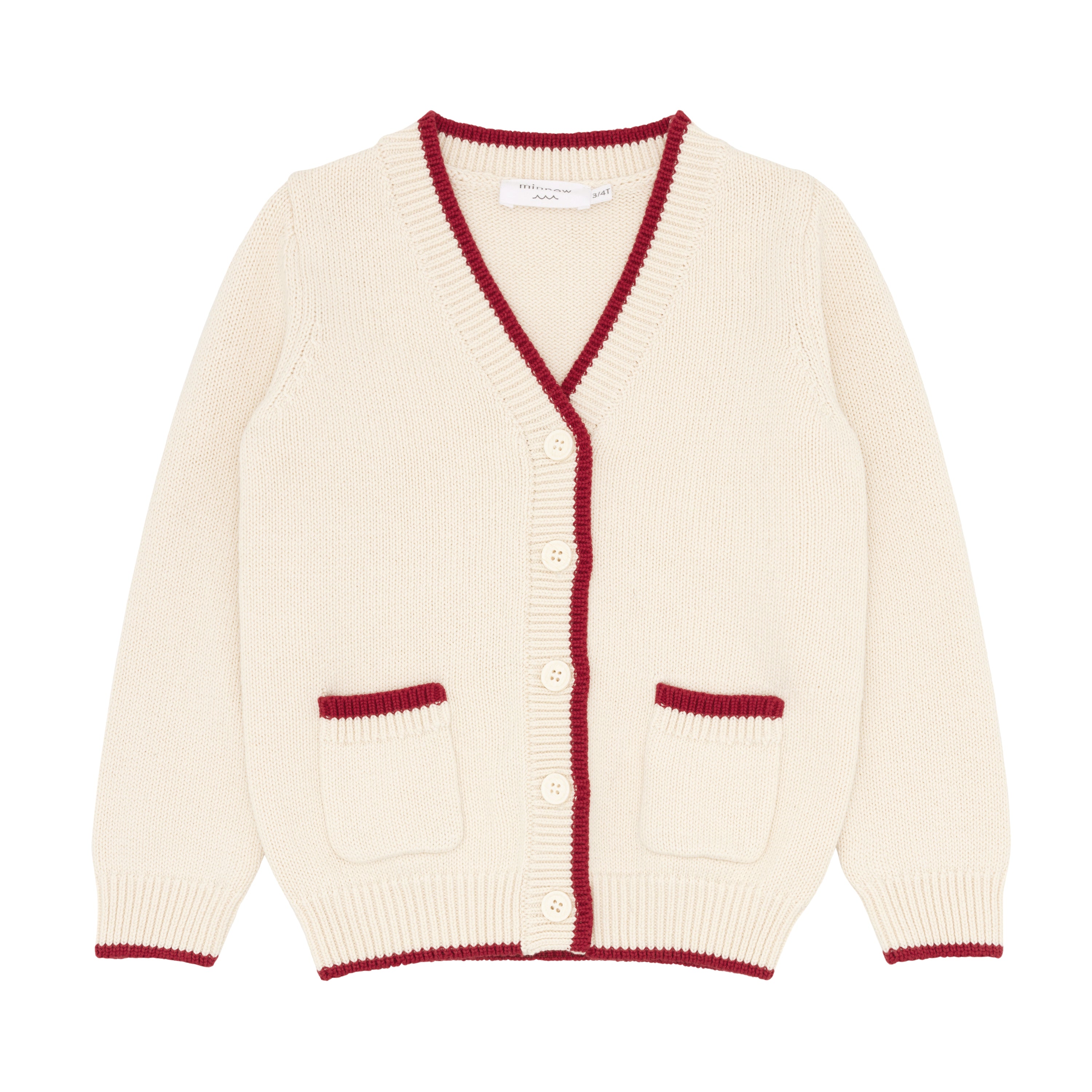 unisex crème v-neck cardigan