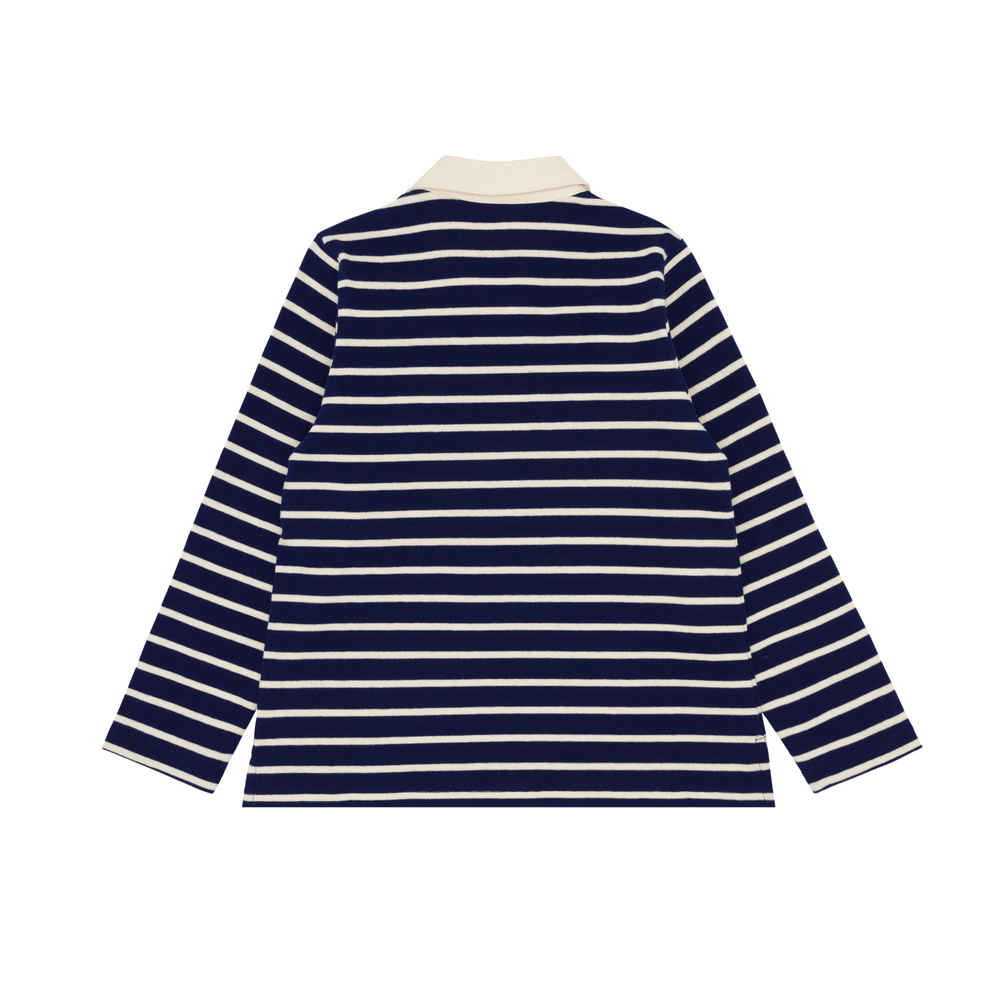 unisex navy stripe rugby shirt