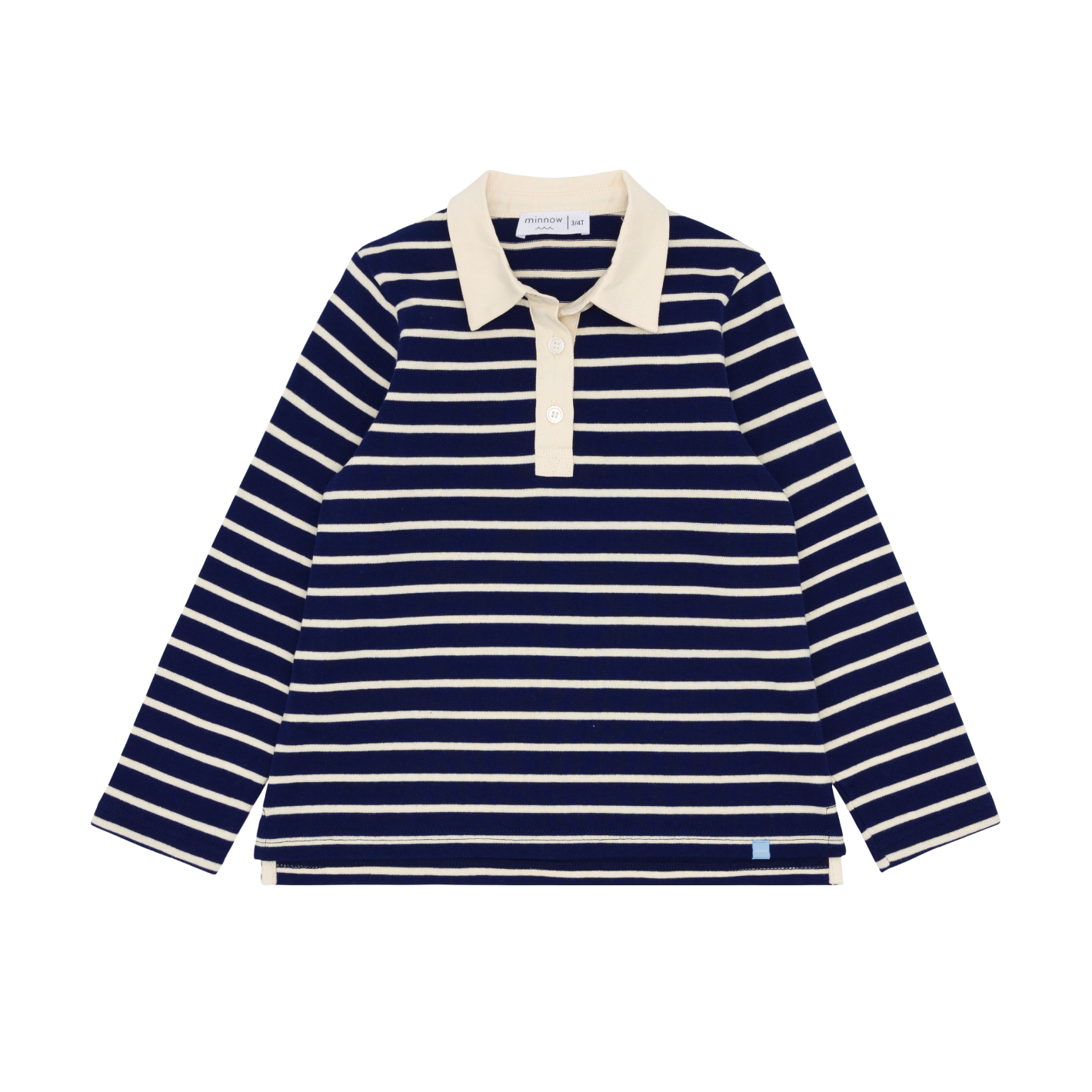 unisex navy stripe rugby shirt