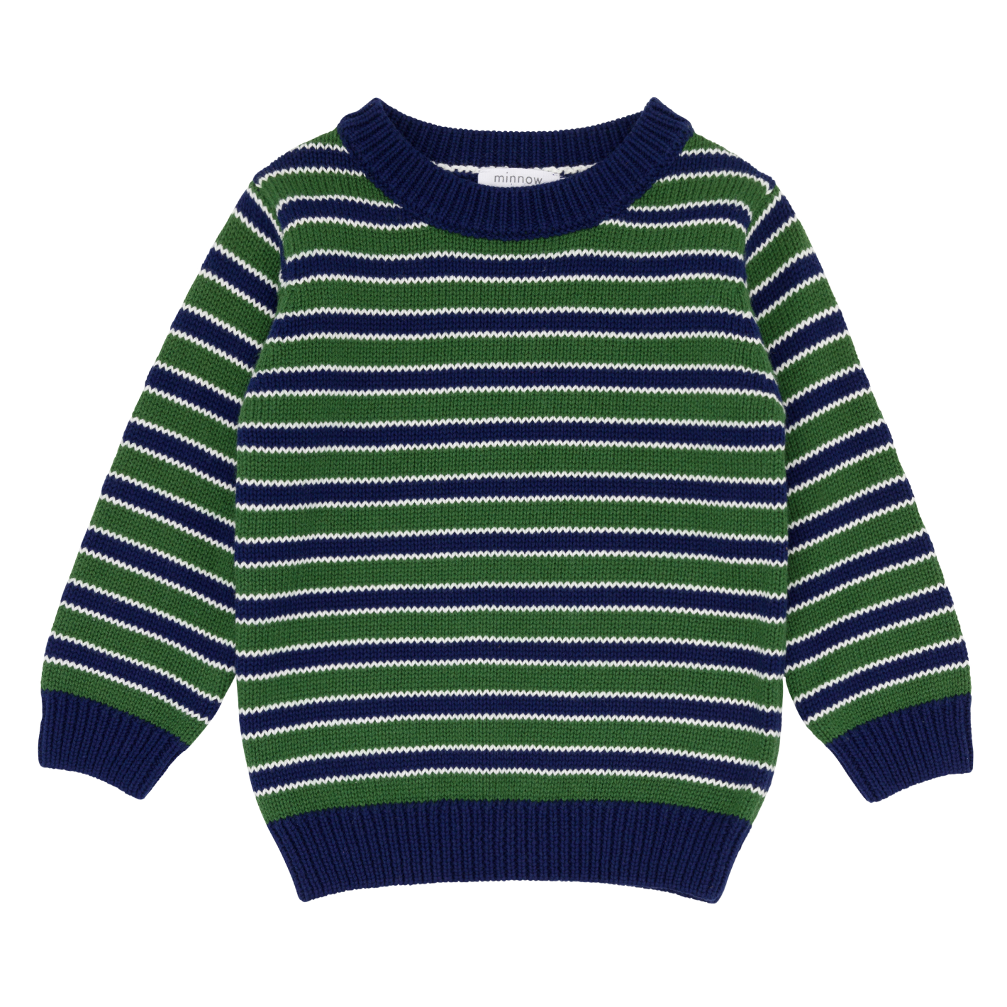 unisex evergreen stripe knit sweater